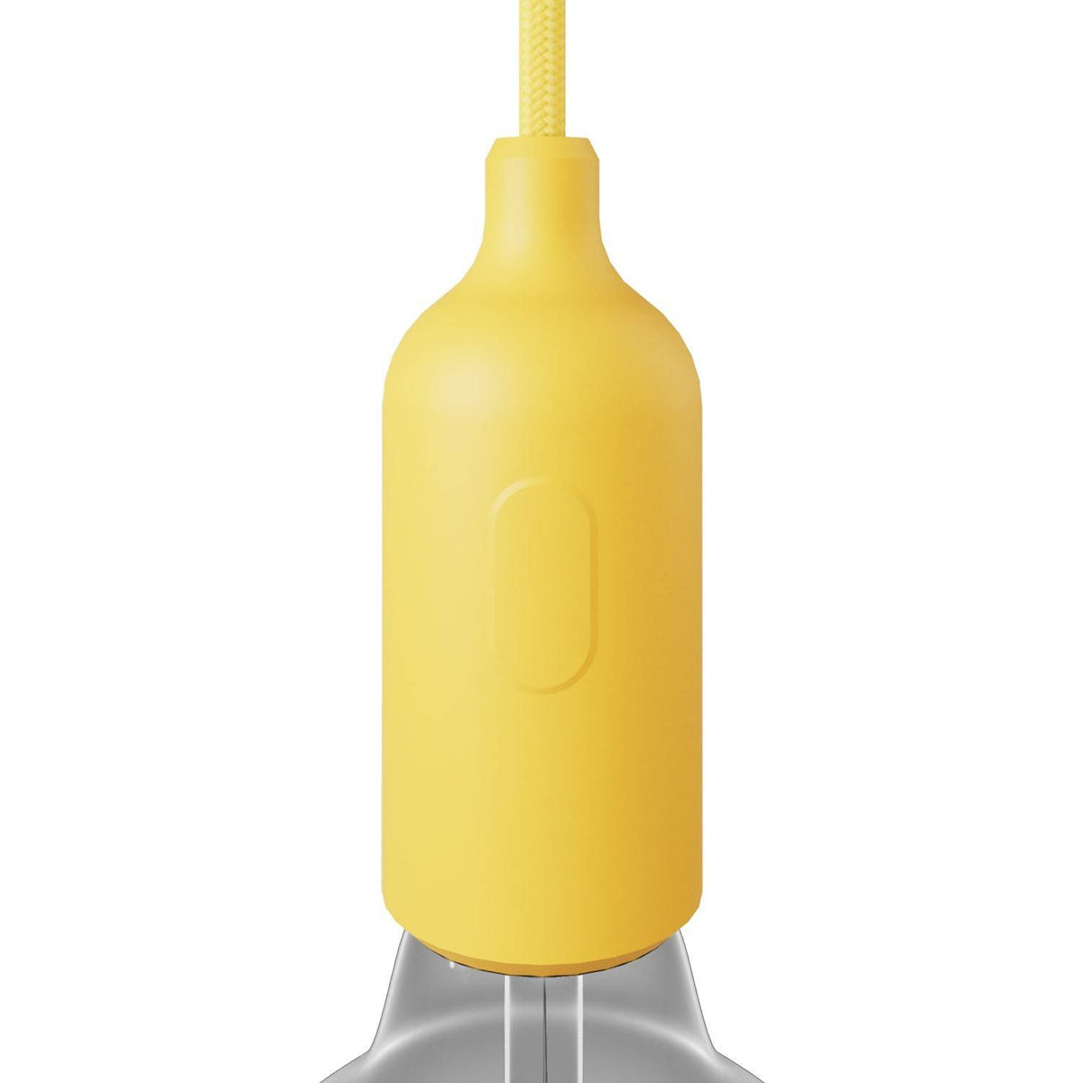 Silikonová objímka E27 s vypínačem, černá, průměr 44 mm, výška 110 mm