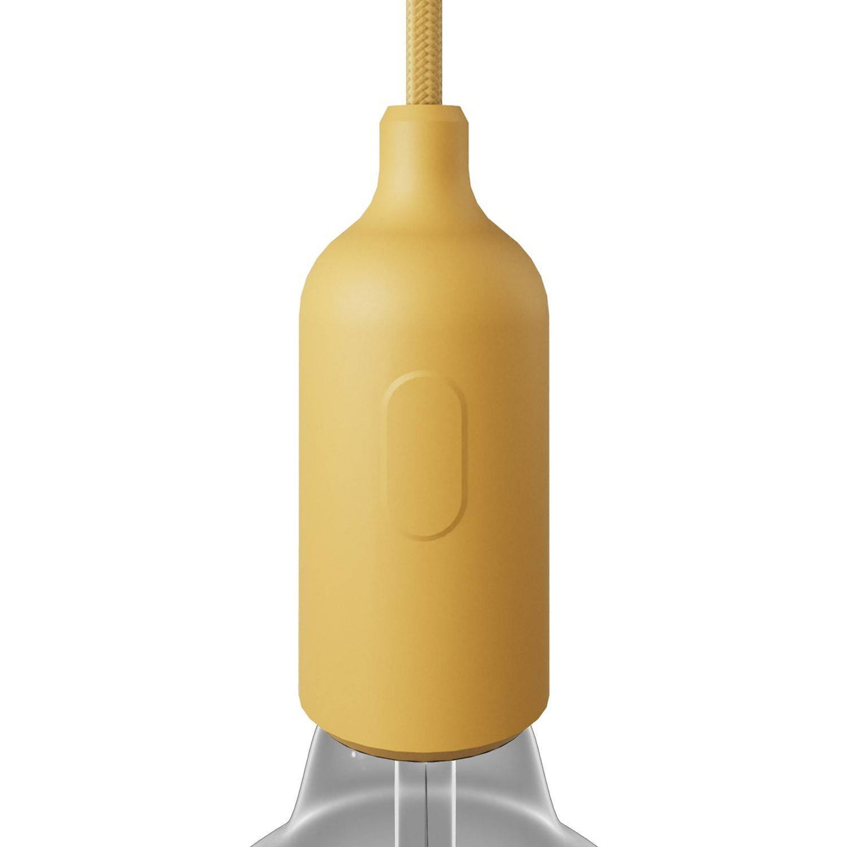 Silikonová objímka E27 s vypínačem, černá, průměr 44 mm, výška 110 mm
