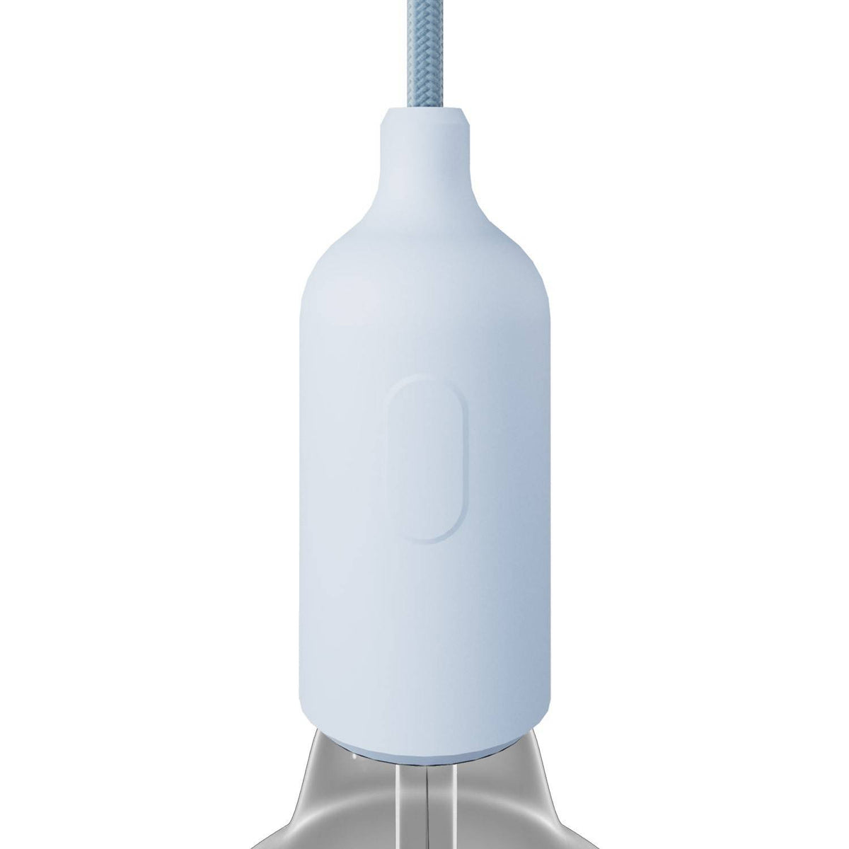 Silikonová objímka E27 s vypínačem, černá, průměr 44 mm, výška 110 mm