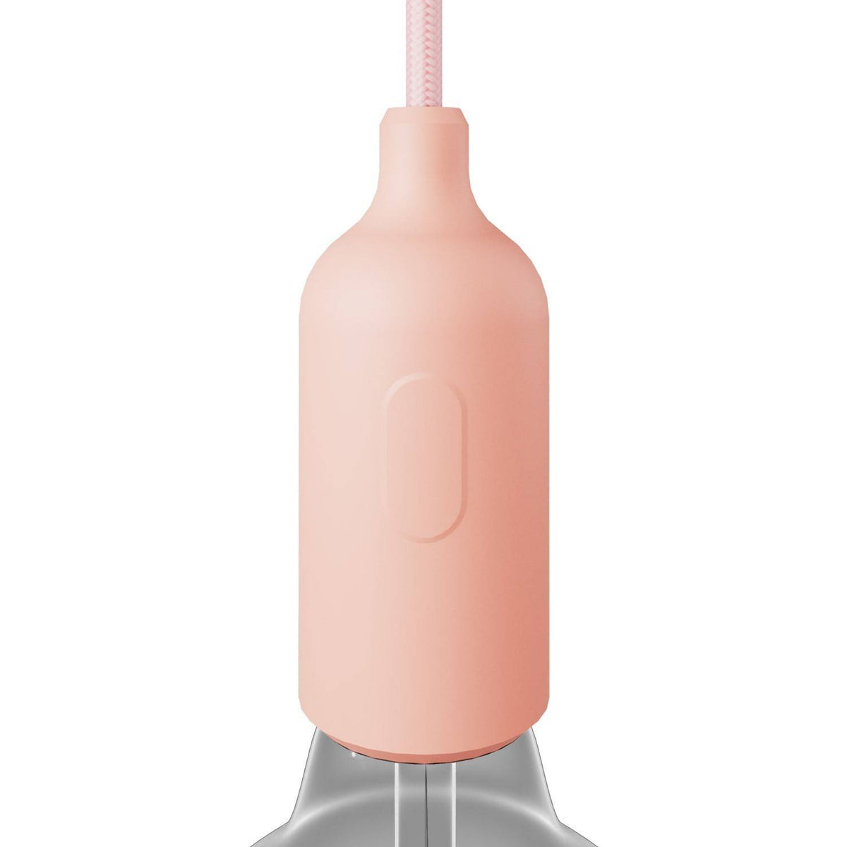 Silikonová objímka E27 s vypínačem, černá, průměr 44 mm, výška 110 mm