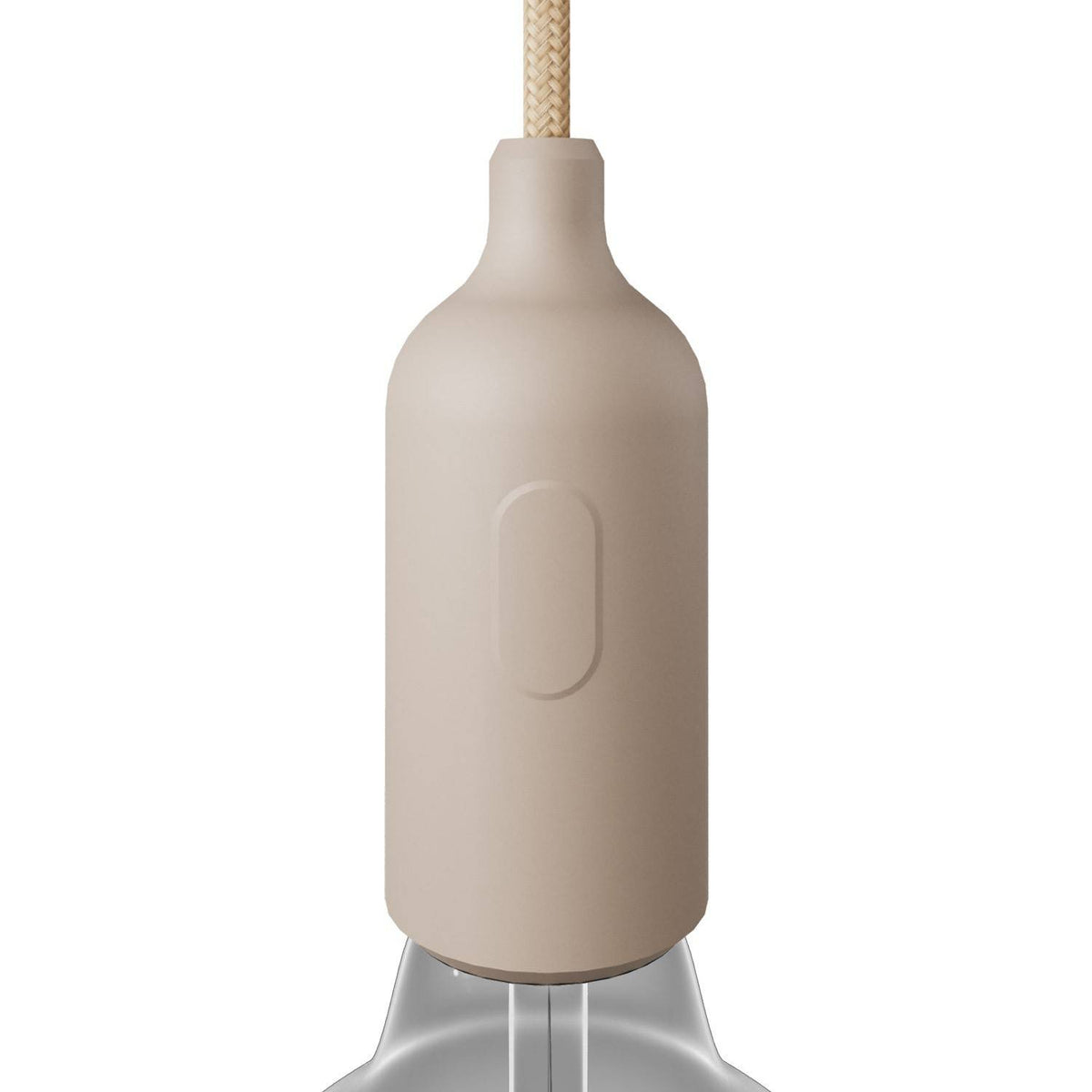 Silikonová objímka E27 s vypínačem, černá, průměr 44 mm, výška 110 mm