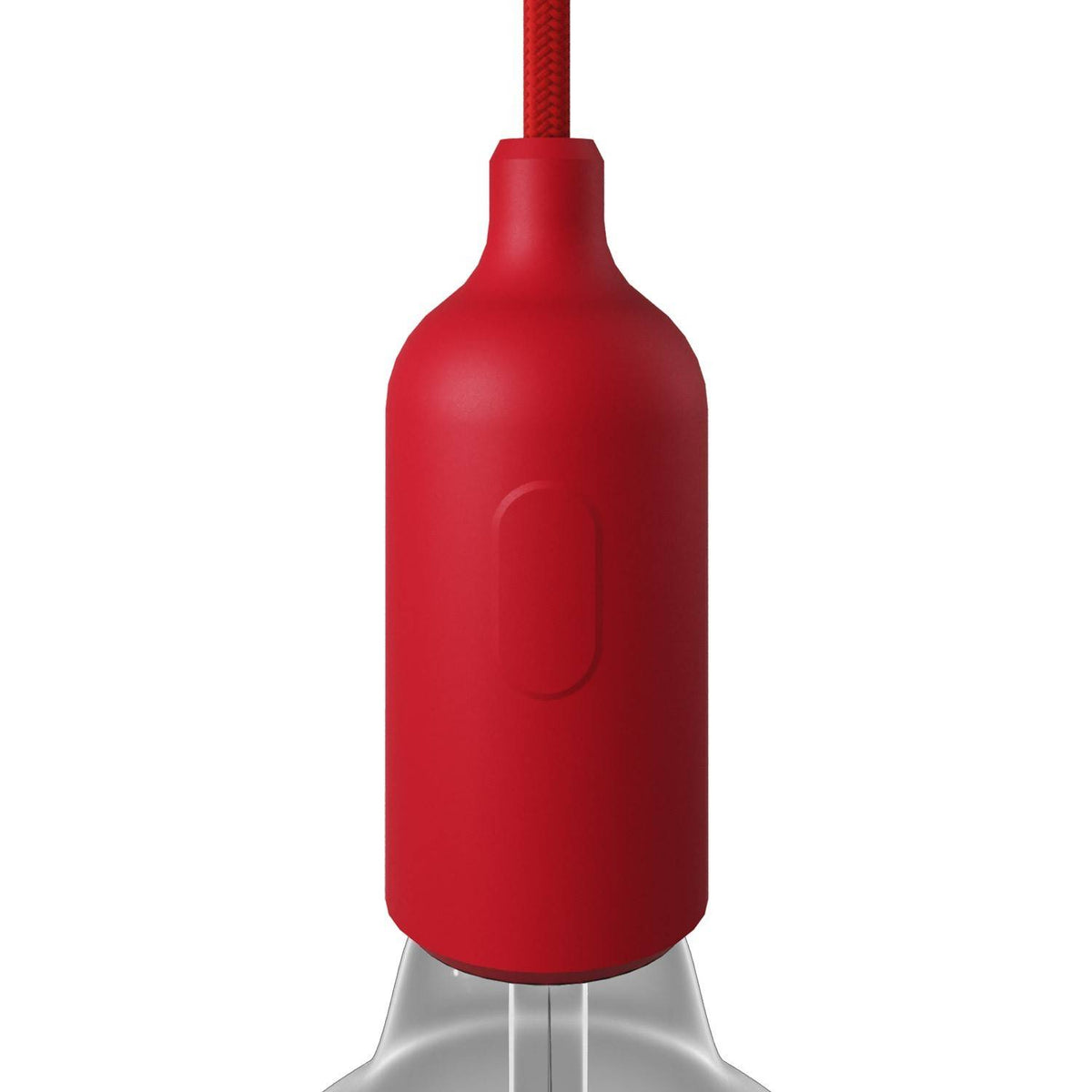 Silikonová objímka E27 s vypínačem, černá, průměr 44 mm, výška 110 mm