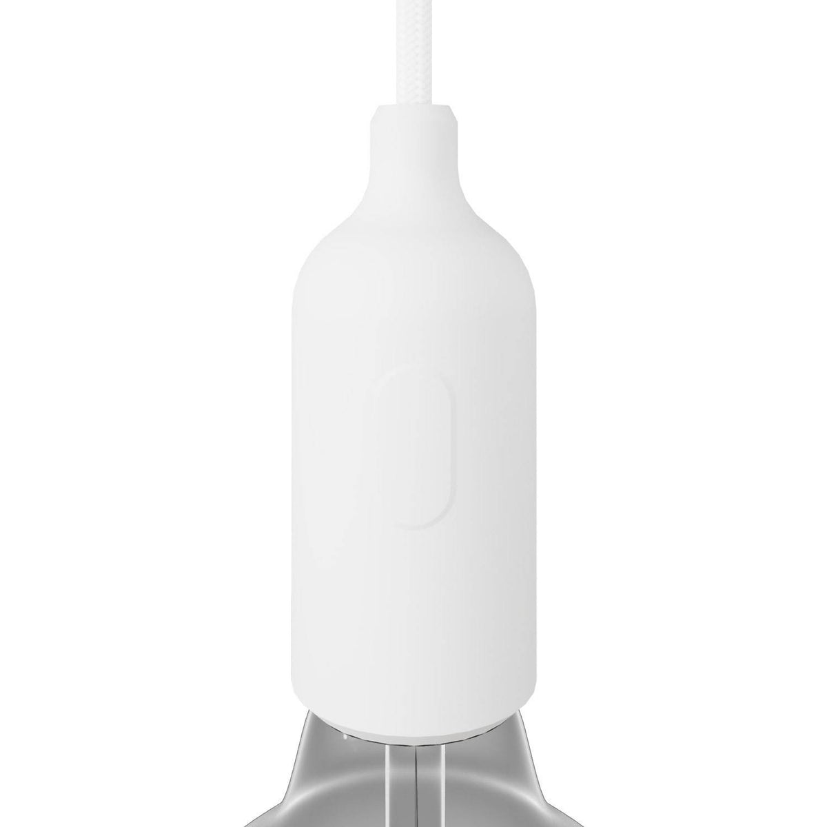 Silikonová objímka E27 s vypínačem, černá, průměr 44 mm, výška 110 mm