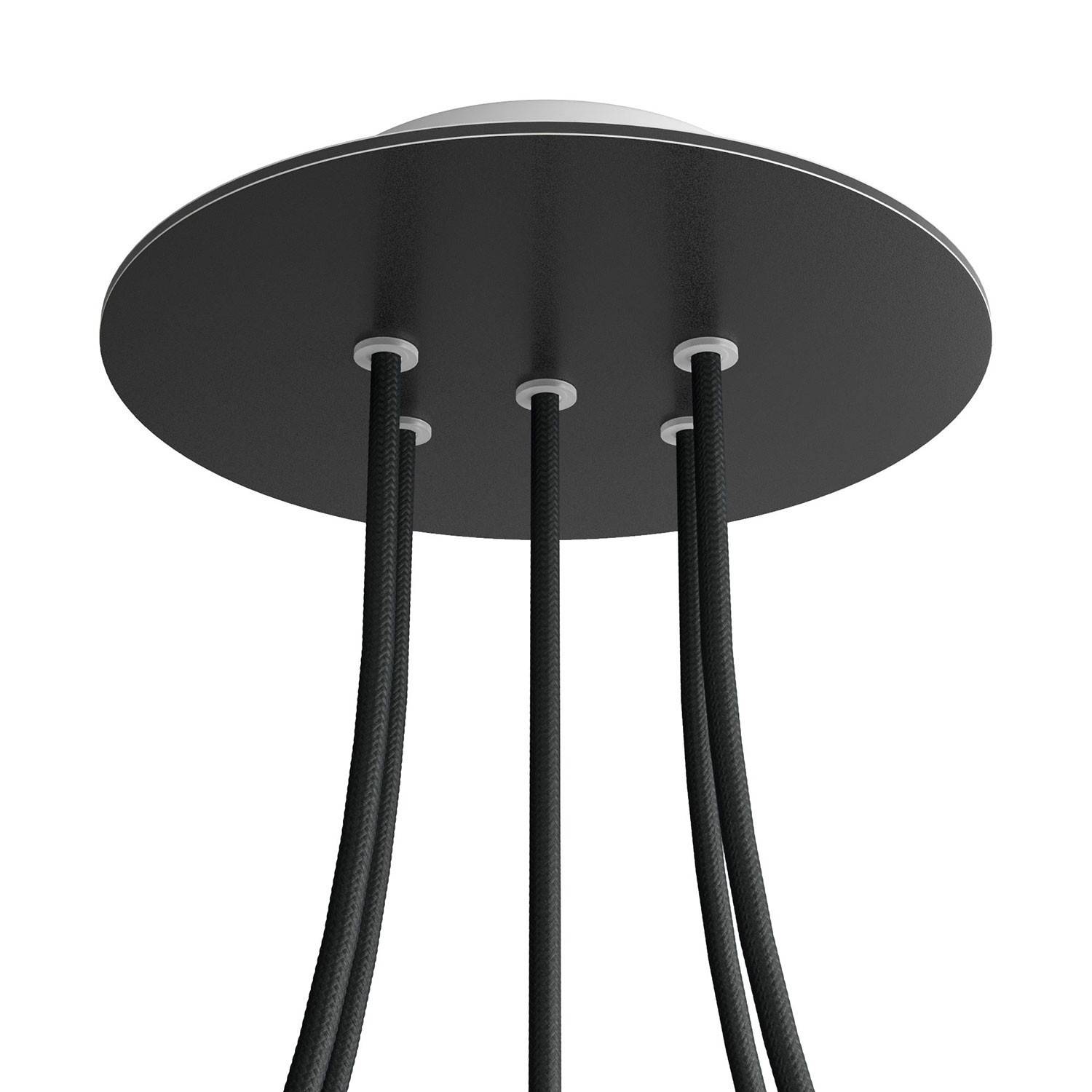 Kruhový stropní baldachýn Rose-One System 200 mm, kovový, 5 otvorů