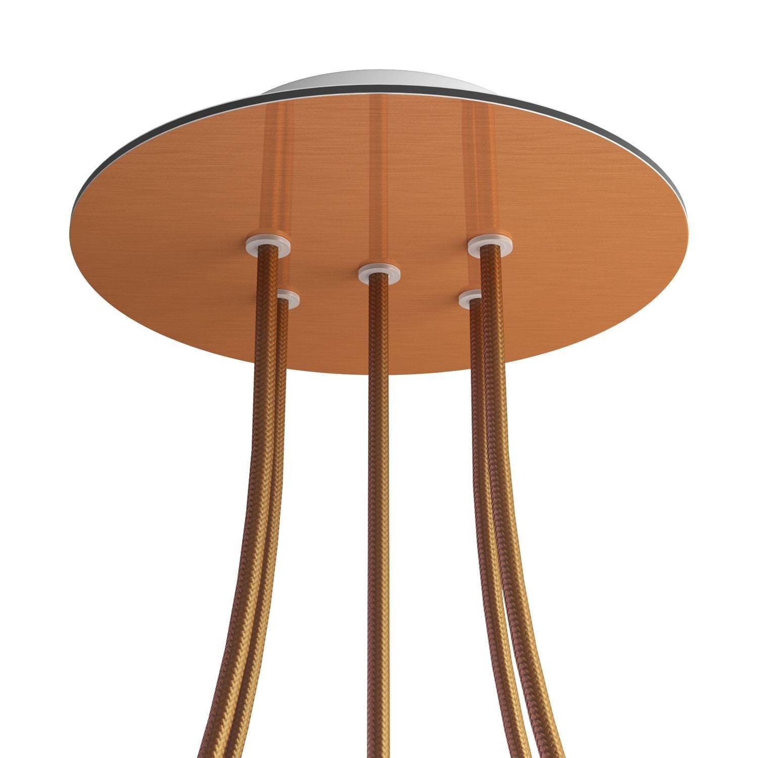 Kruhový stropní baldachýn Rose-One System 200 mm, kovový, 5 otvorů