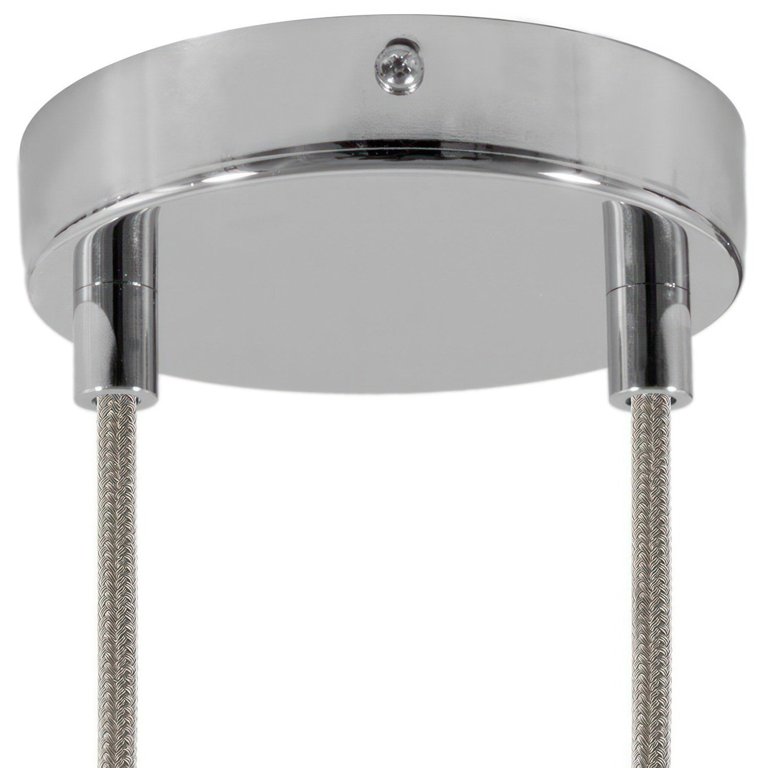 Válcový kovový stropní baldachýn průměr 120 mm, 2 otvory