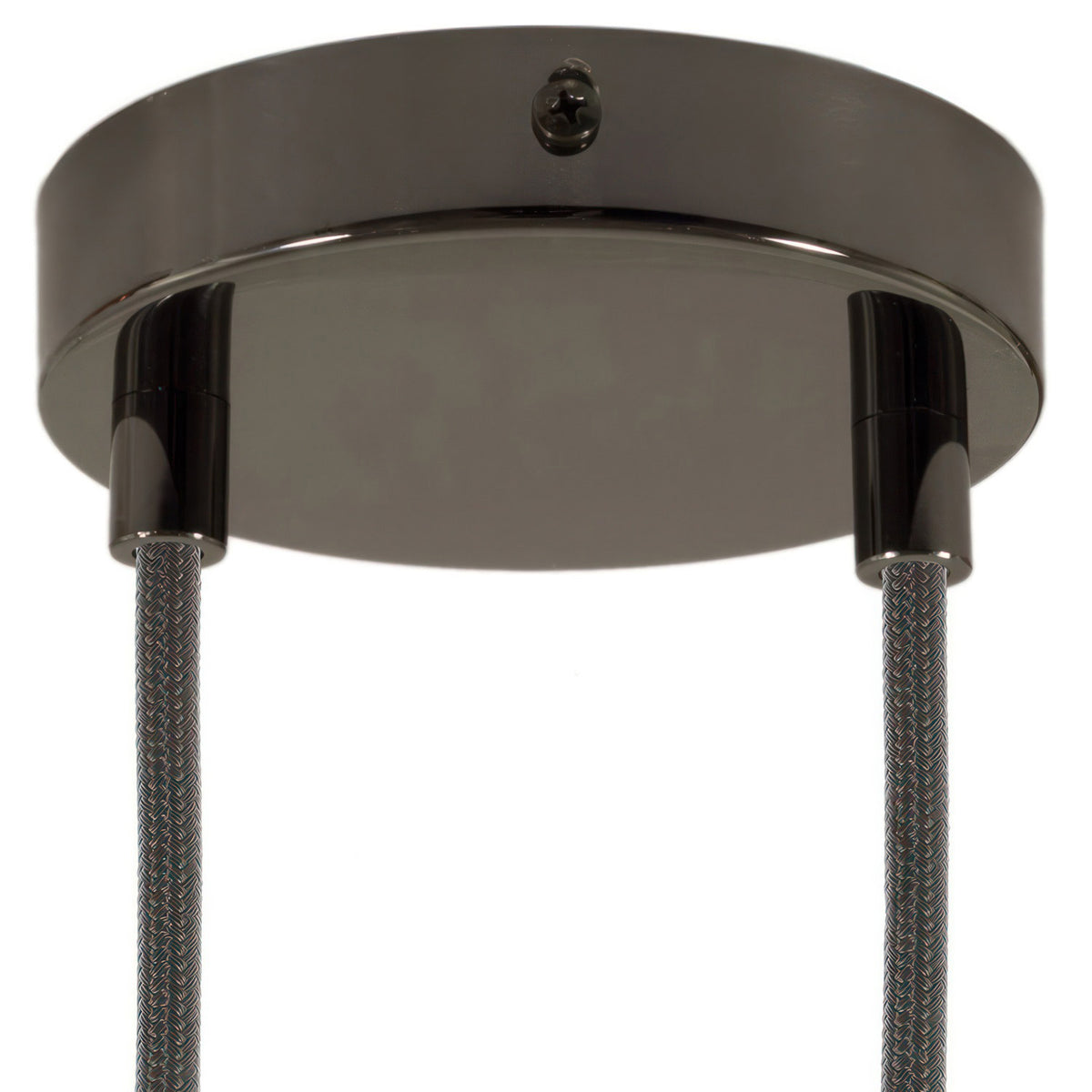 Válcový kovový stropní baldachýn průměr 120 mm, 2 otvory
