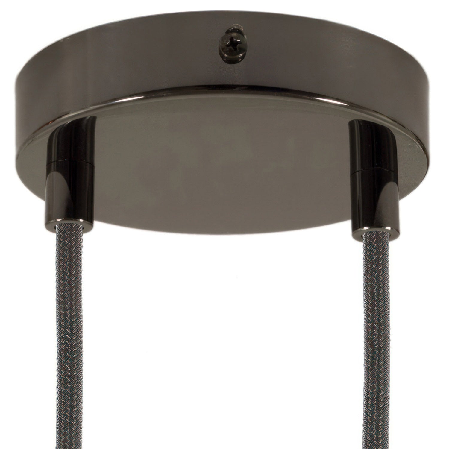 Válcový kovový stropní baldachýn průměr 120 mm, 2 otvory