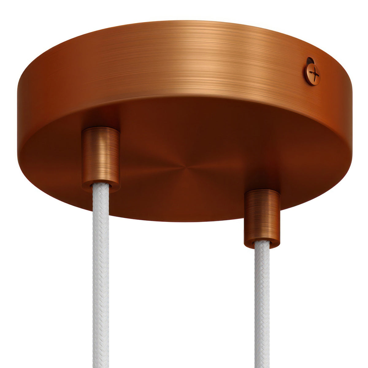 Válcový kovový stropní baldachýn průměr 120 mm, 2 otvory