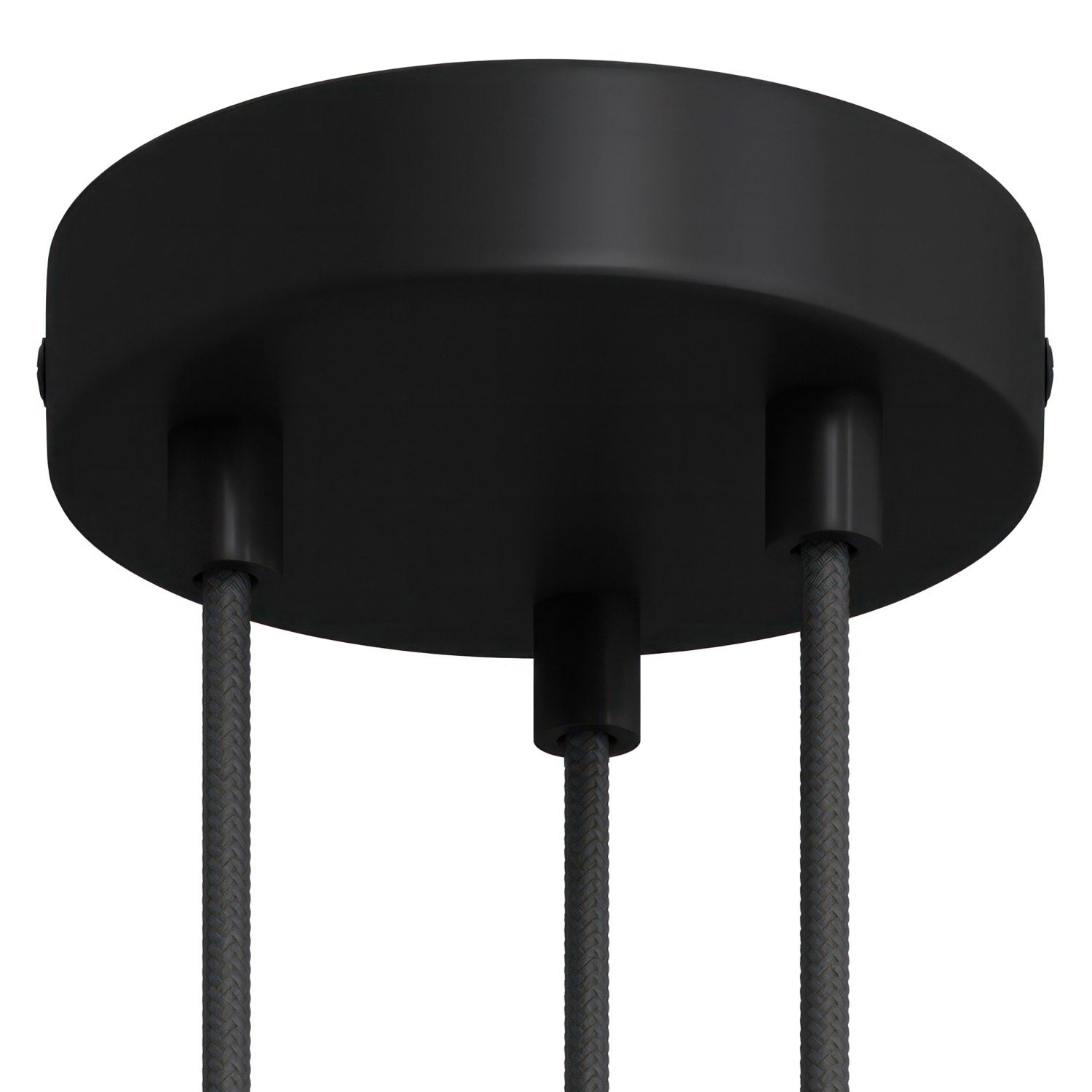 Válcový kovový stropní baldachýn průměr 120 mm, 3 otvory