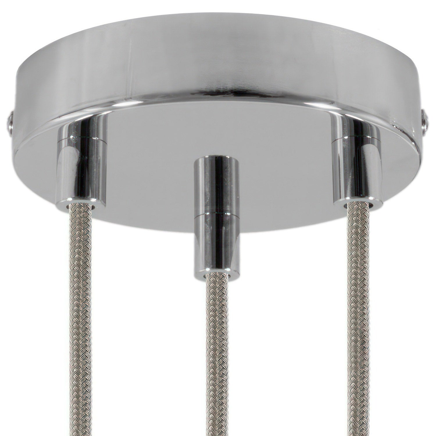 Válcový kovový stropní baldachýn průměr 120 mm, 3 otvory