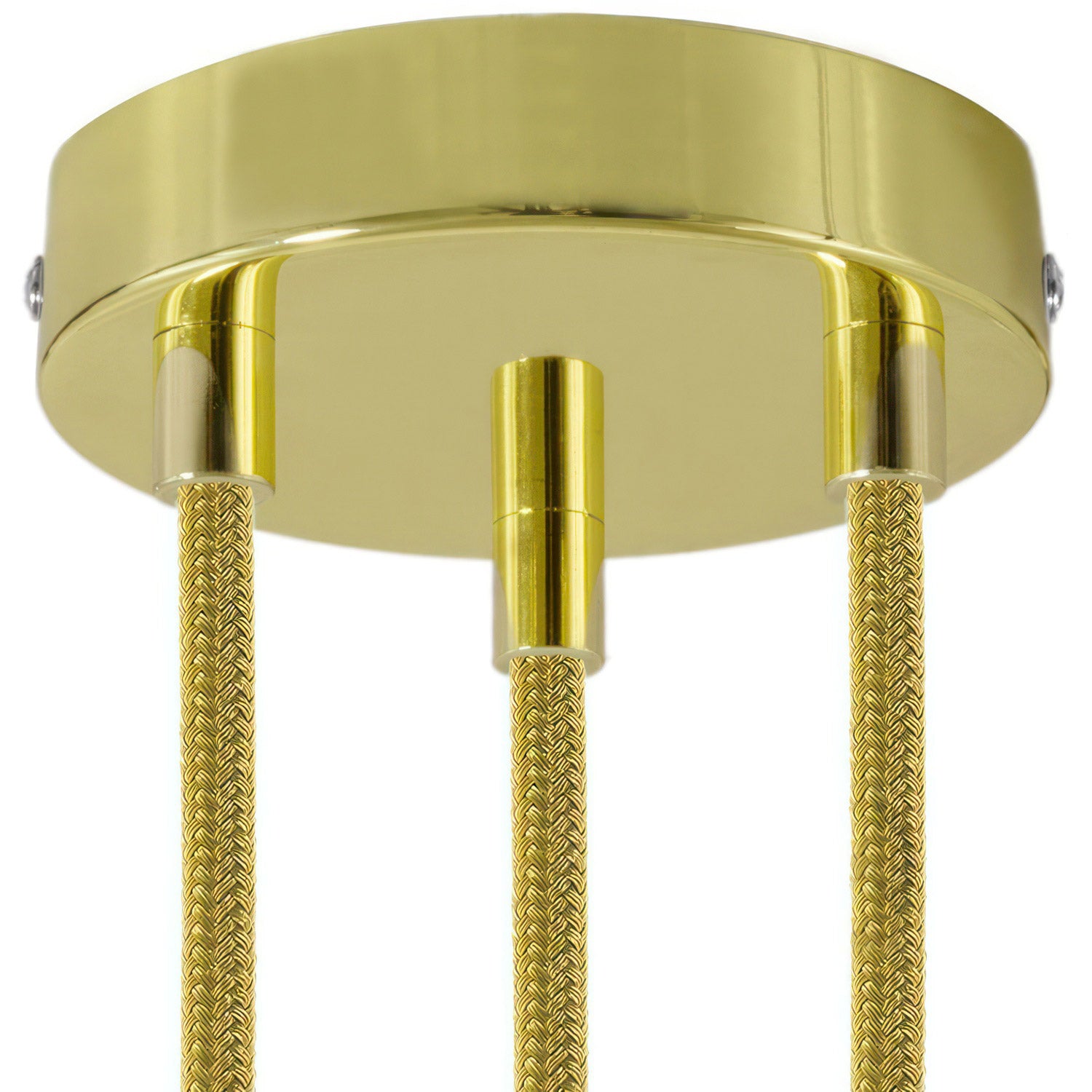 Válcový kovový stropní baldachýn průměr 120 mm, 3 otvory