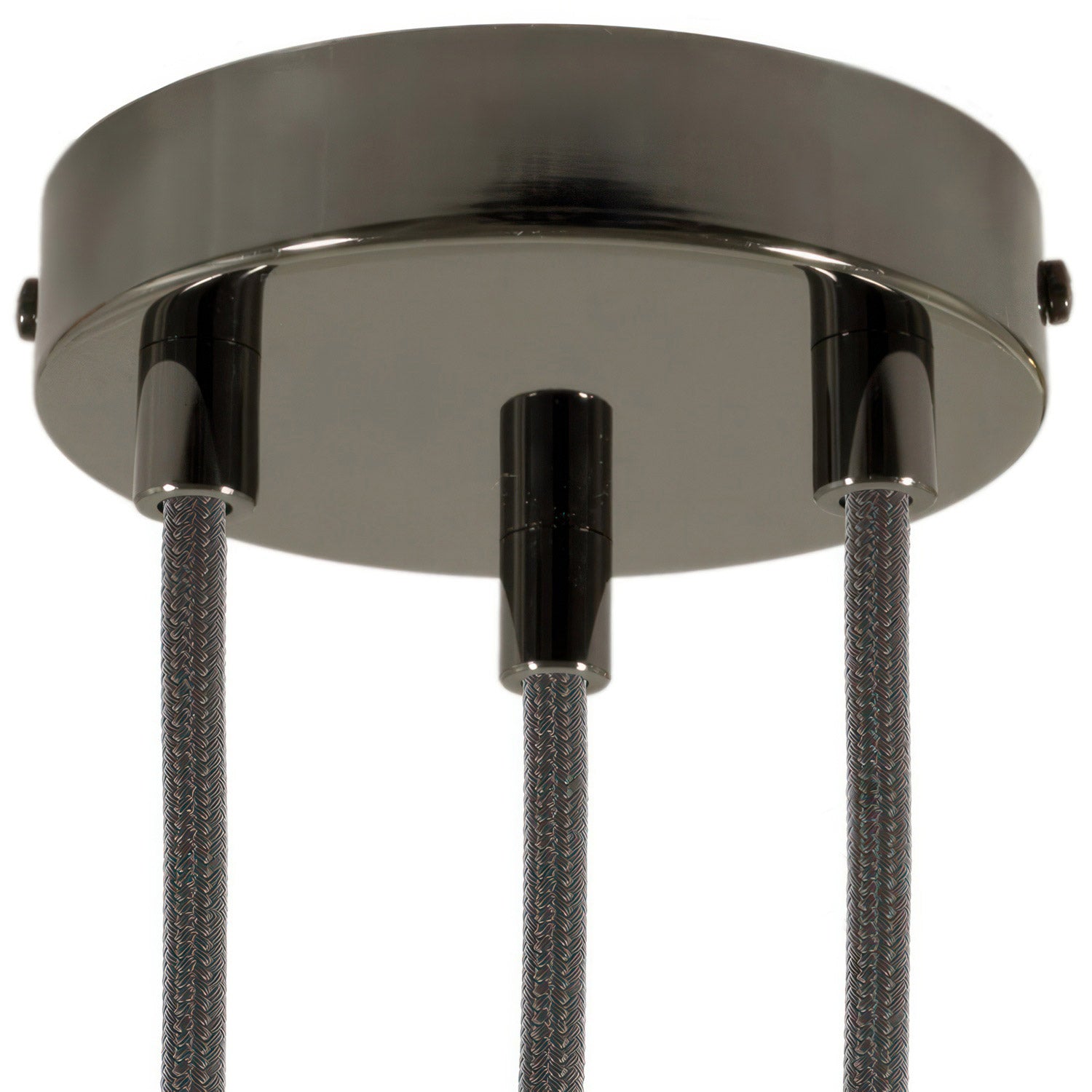 Válcový kovový stropní baldachýn průměr 120 mm, 3 otvory