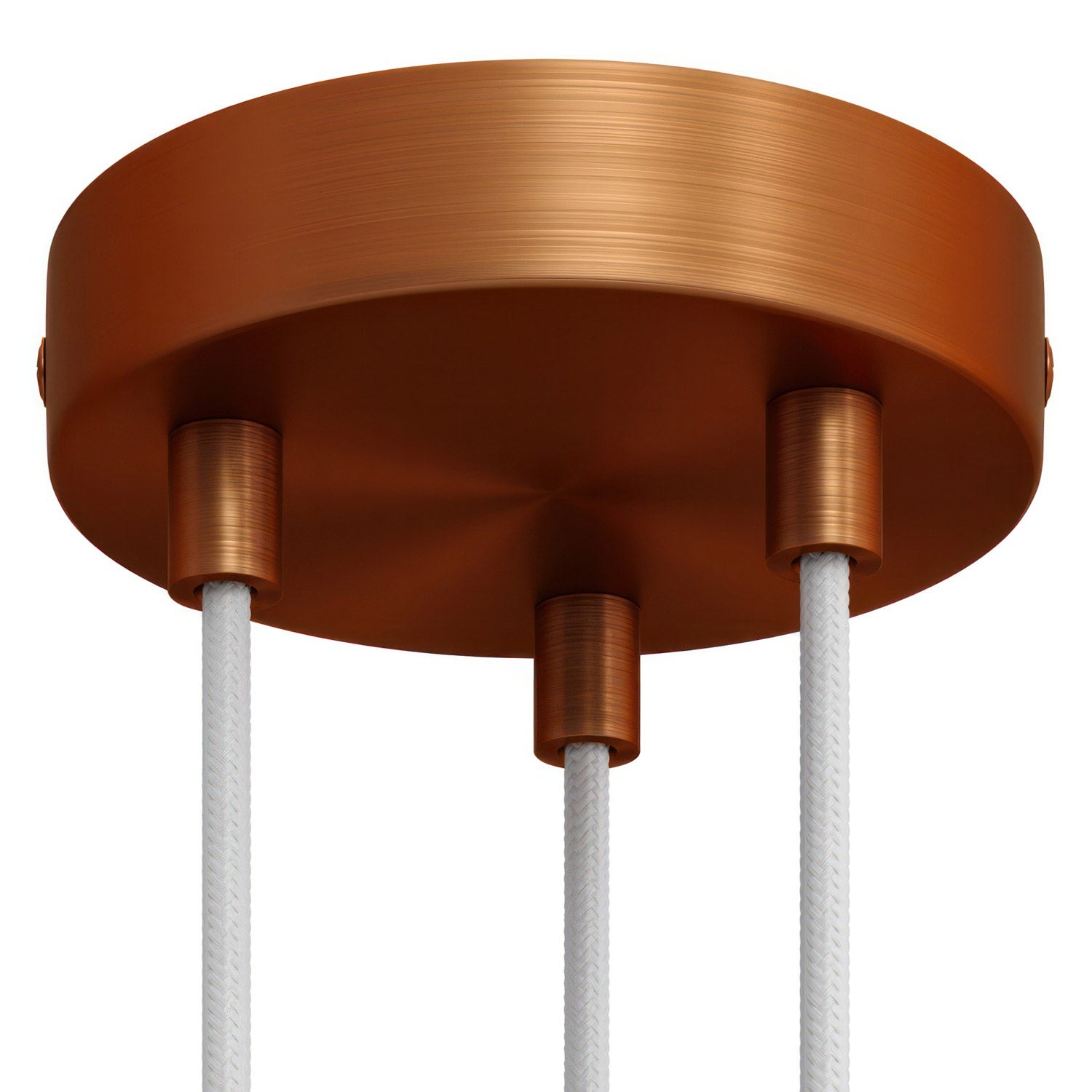 Válcový kovový stropní baldachýn průměr 120 mm, 3 otvory