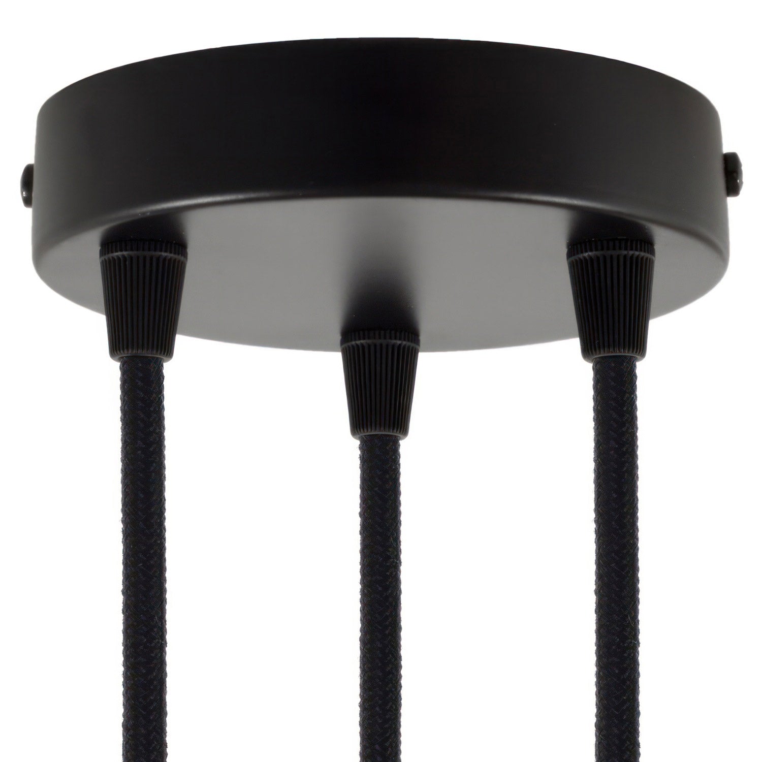 Válcový kovový stropní baldachýn průměr 120 mm, 3 otvory