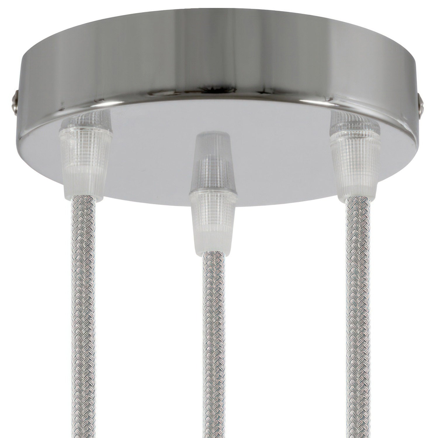 Válcový kovový stropní baldachýn průměr 120 mm, 3 otvory