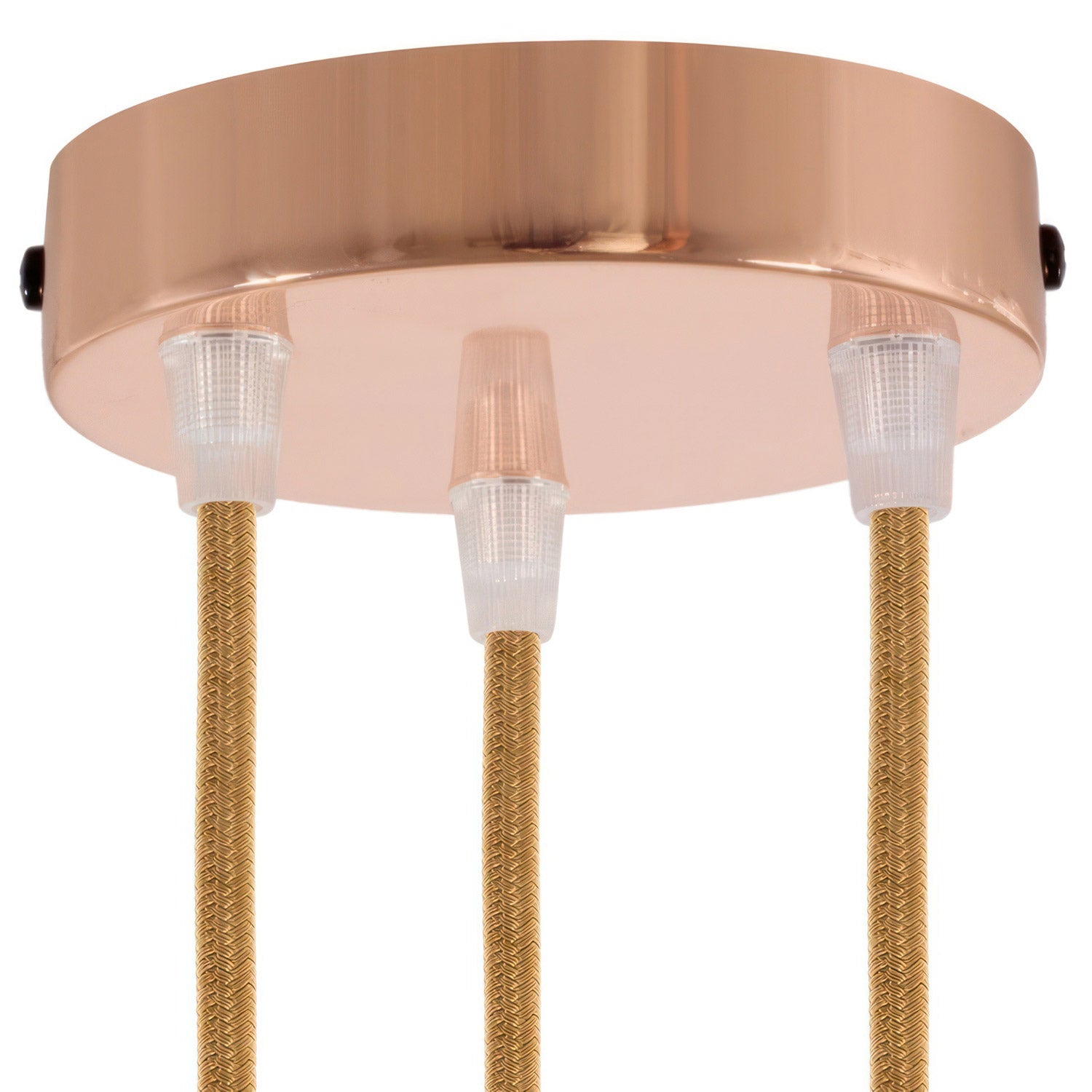 Válcový kovový stropní baldachýn průměr 120 mm, 3 otvory