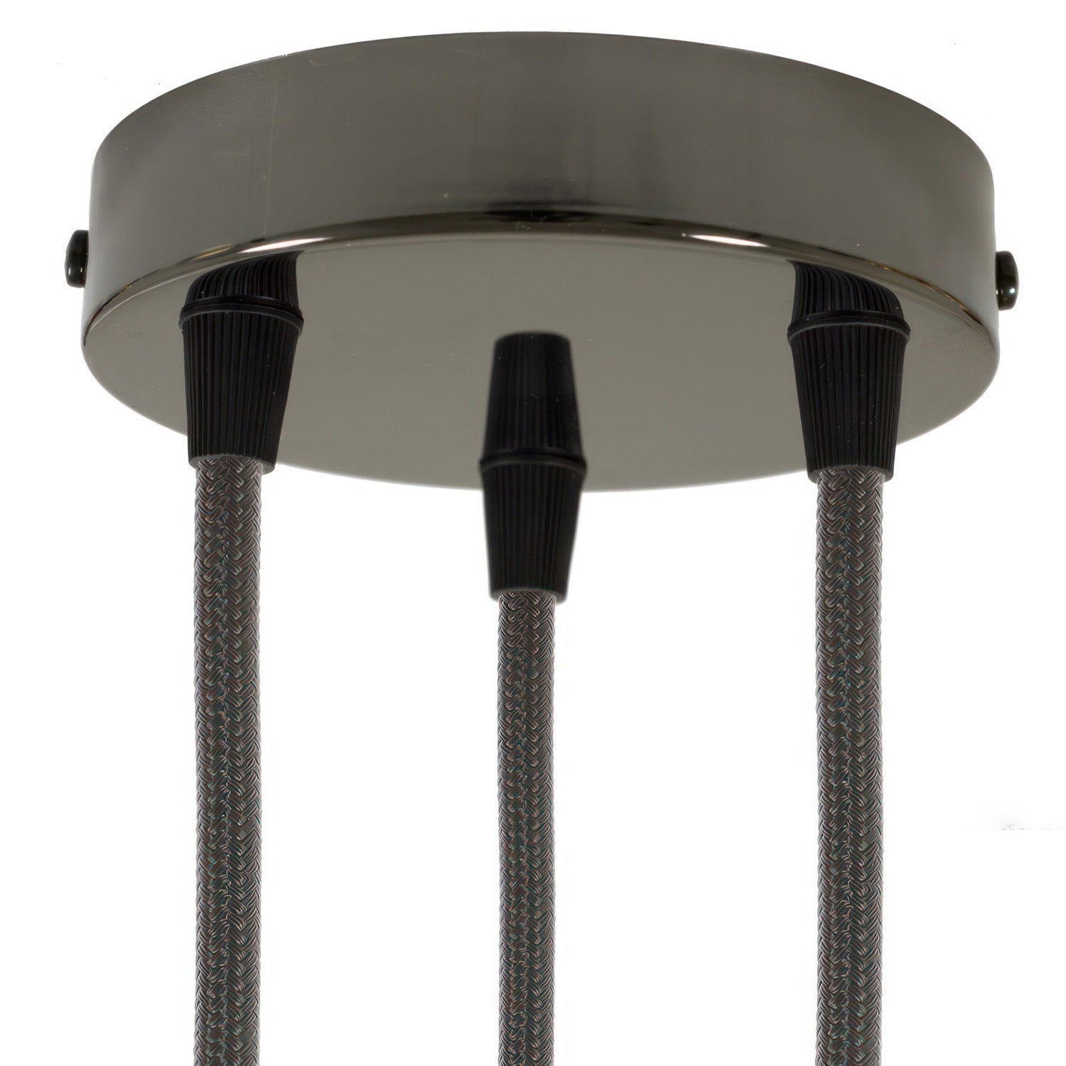 Válcový kovový stropní baldachýn průměr 120 mm, 3 otvory