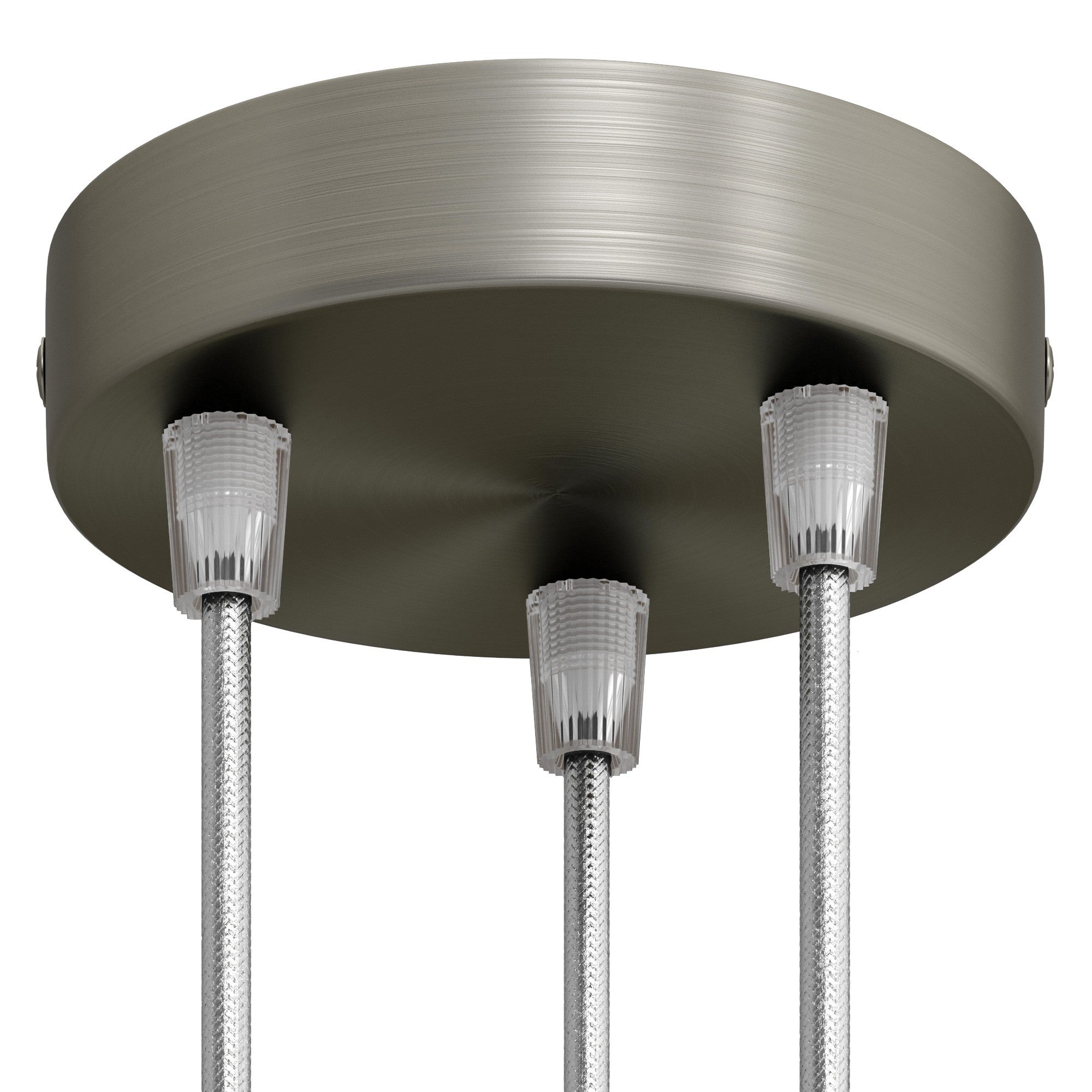 Válcový kovový stropní baldachýn průměr 120 mm, 3 otvory