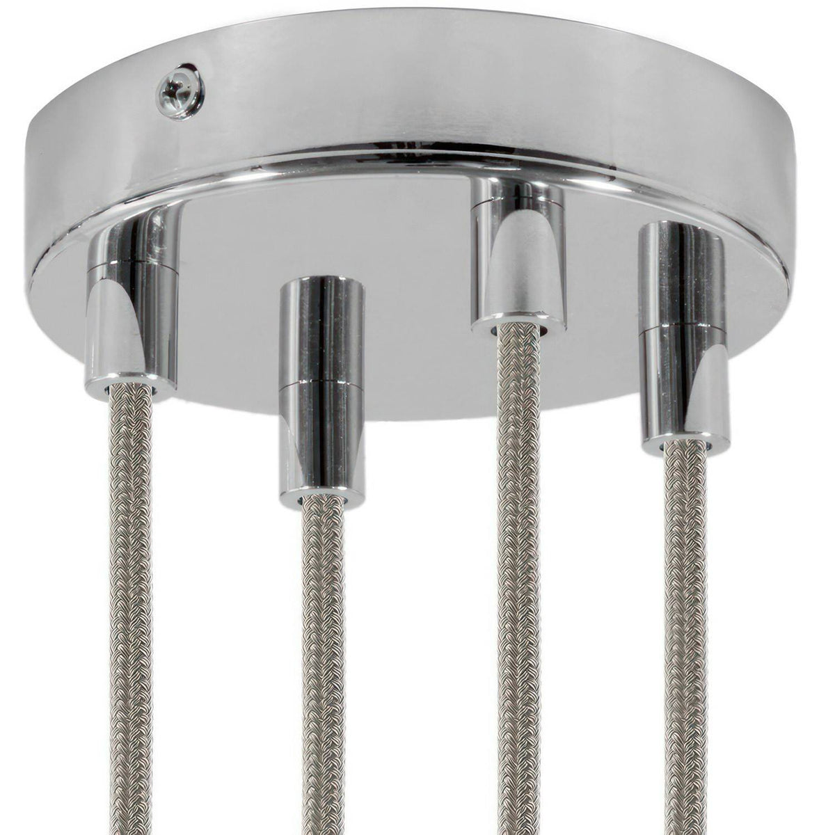 Válcový kovový stropní baldachýn průměr 120 mm, 4 otvory