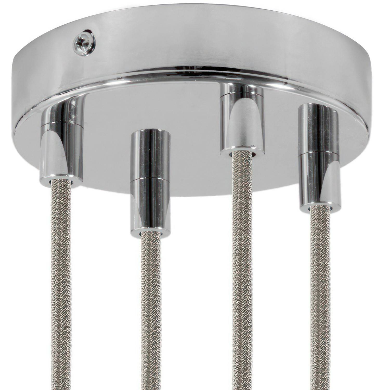 Válcový kovový stropní baldachýn průměr 120 mm, 4 otvory