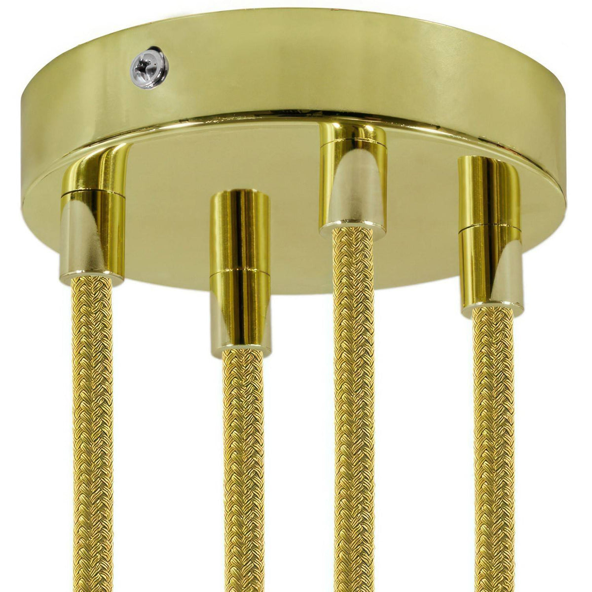 Válcový kovový stropní baldachýn průměr 120 mm, 4 otvory