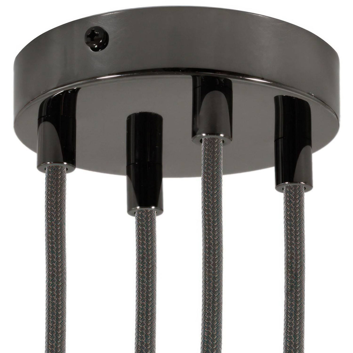 Válcový kovový stropní baldachýn průměr 120 mm, 4 otvory