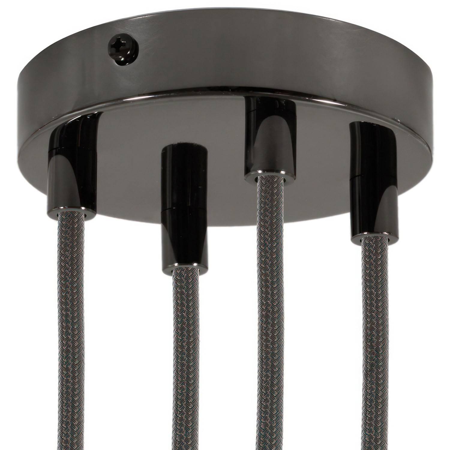 Válcový kovový stropní baldachýn průměr 120 mm, 4 otvory
