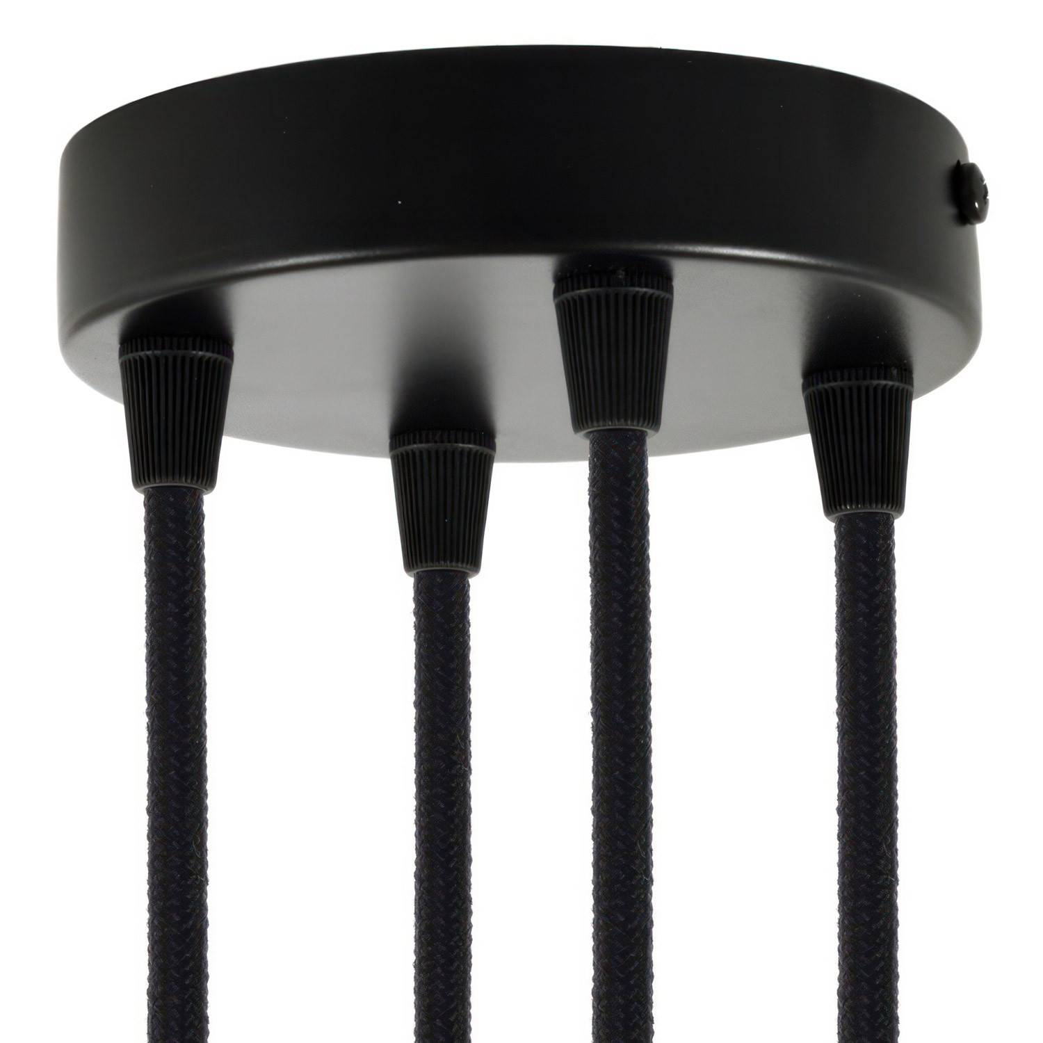 Válcový kovový stropní baldachýn průměr 120 mm, 4 otvory