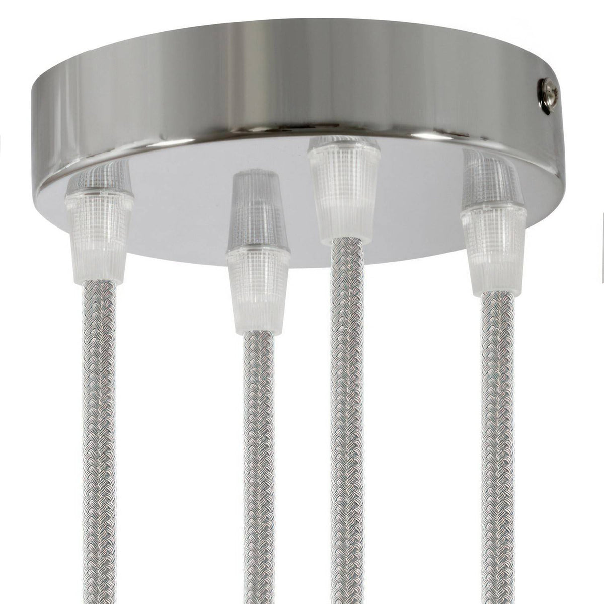 Válcový kovový stropní baldachýn průměr 120 mm, 4 otvory