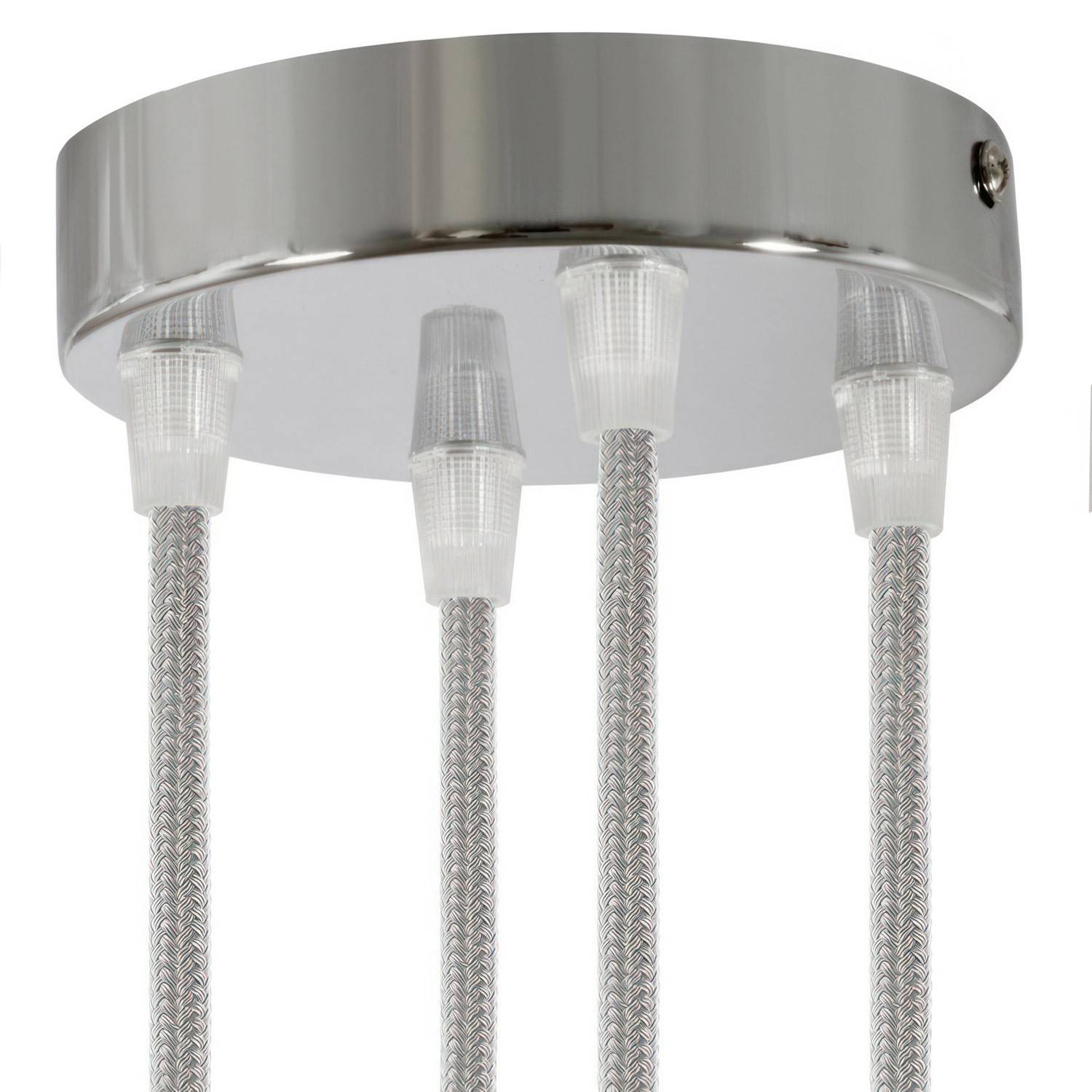 Válcový kovový stropní baldachýn průměr 120 mm, 4 otvory