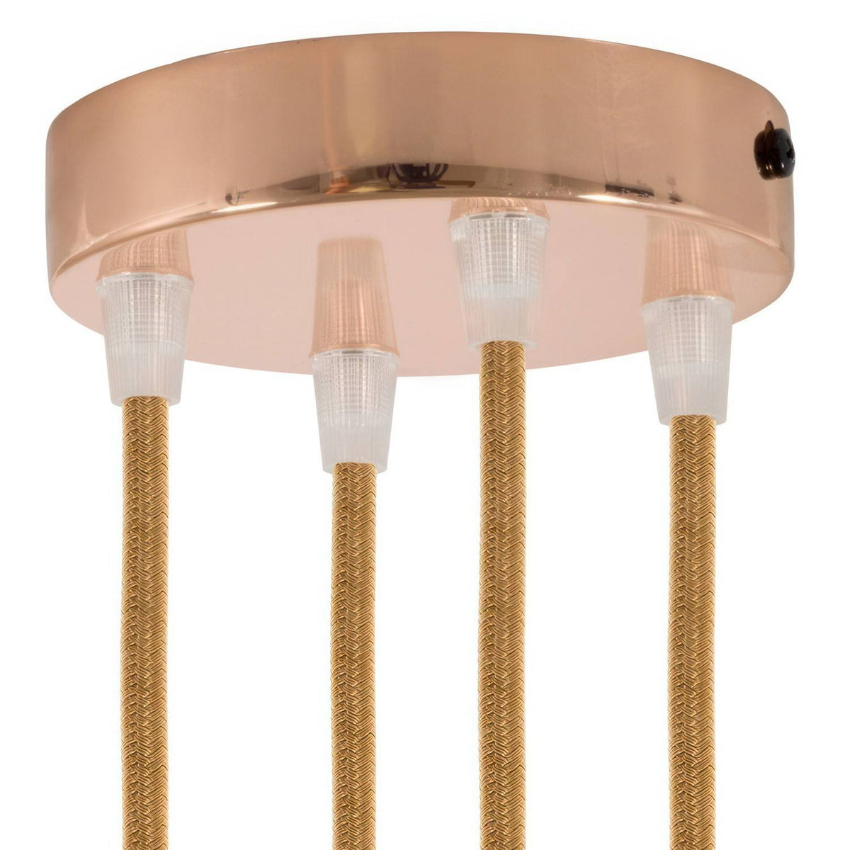 Válcový kovový stropní baldachýn průměr 120 mm, 4 otvory