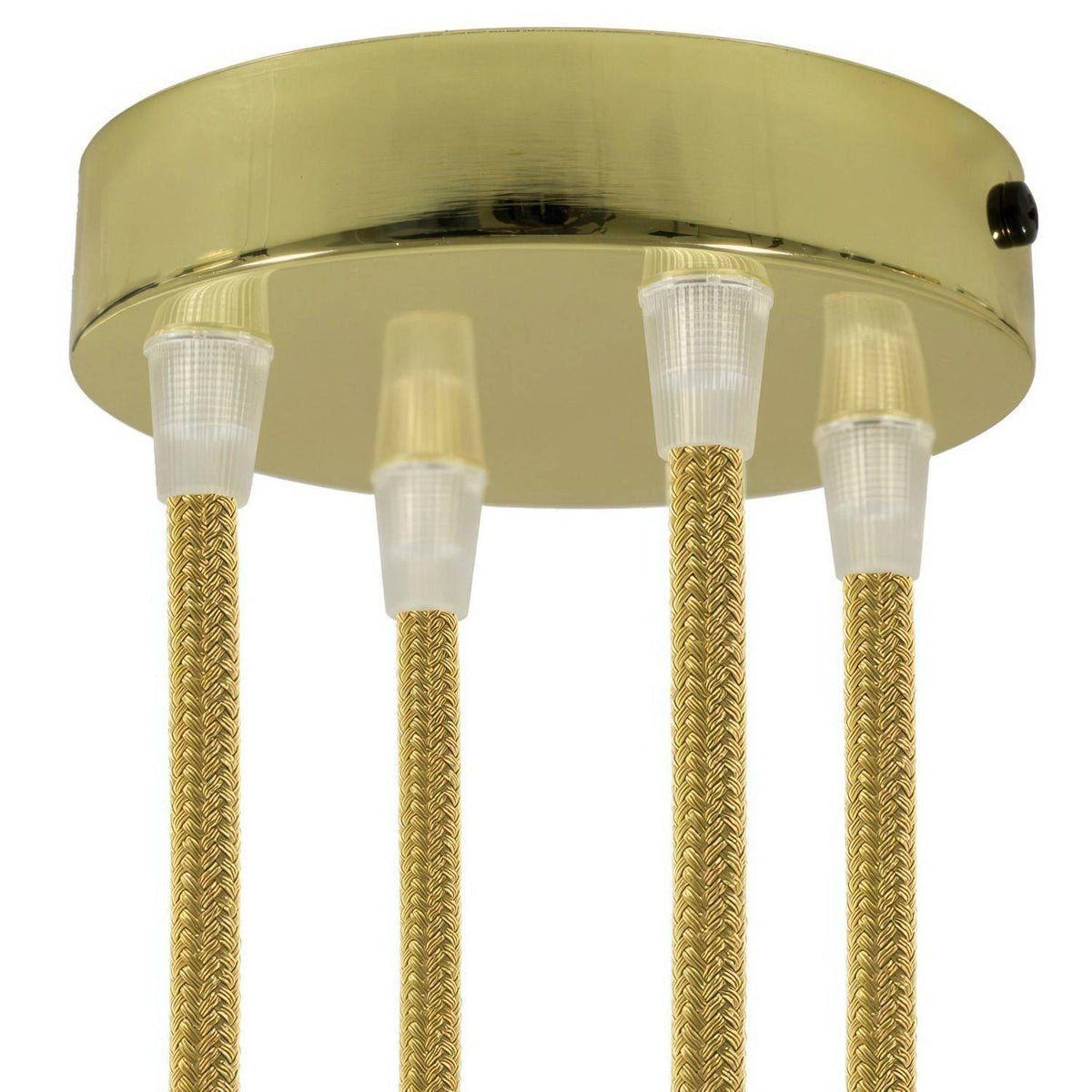 Válcový kovový stropní baldachýn průměr 120 mm, 4 otvory