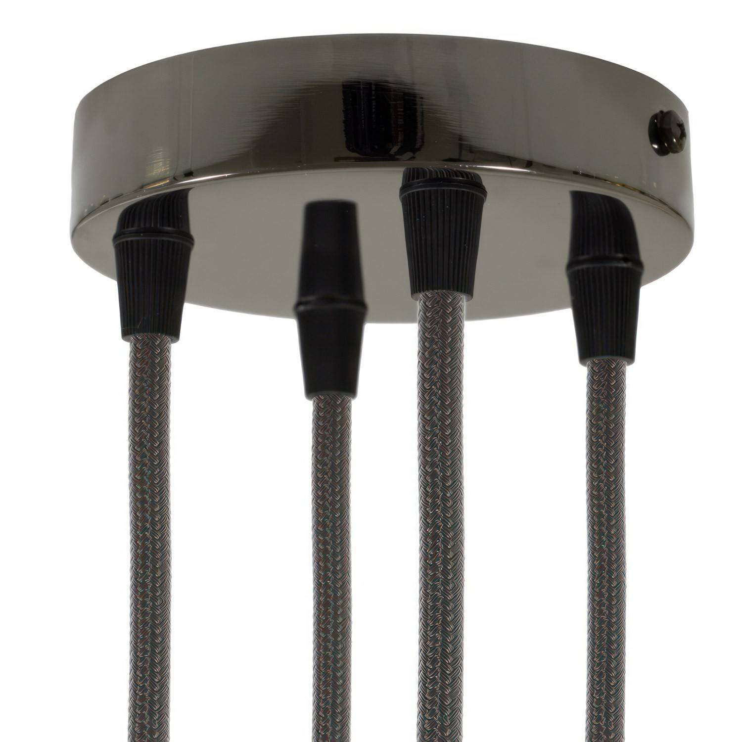 Válcový kovový stropní baldachýn průměr 120 mm, 4 otvory