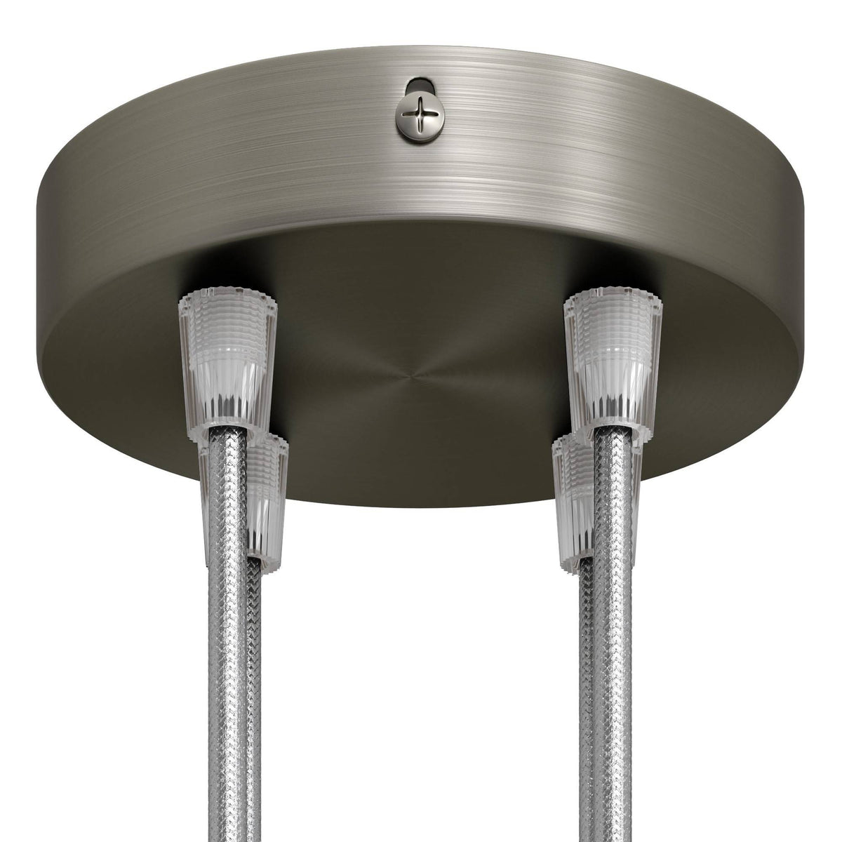 Válcový kovový stropní baldachýn průměr 120 mm, 4 otvory
