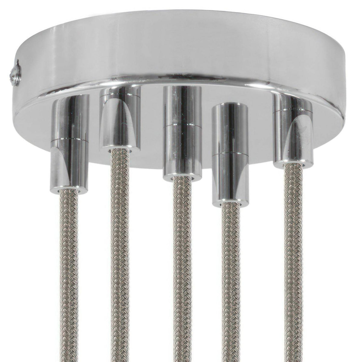 Válcový kovový stropní baldachýn průměr 120 mm, 5 otvorů