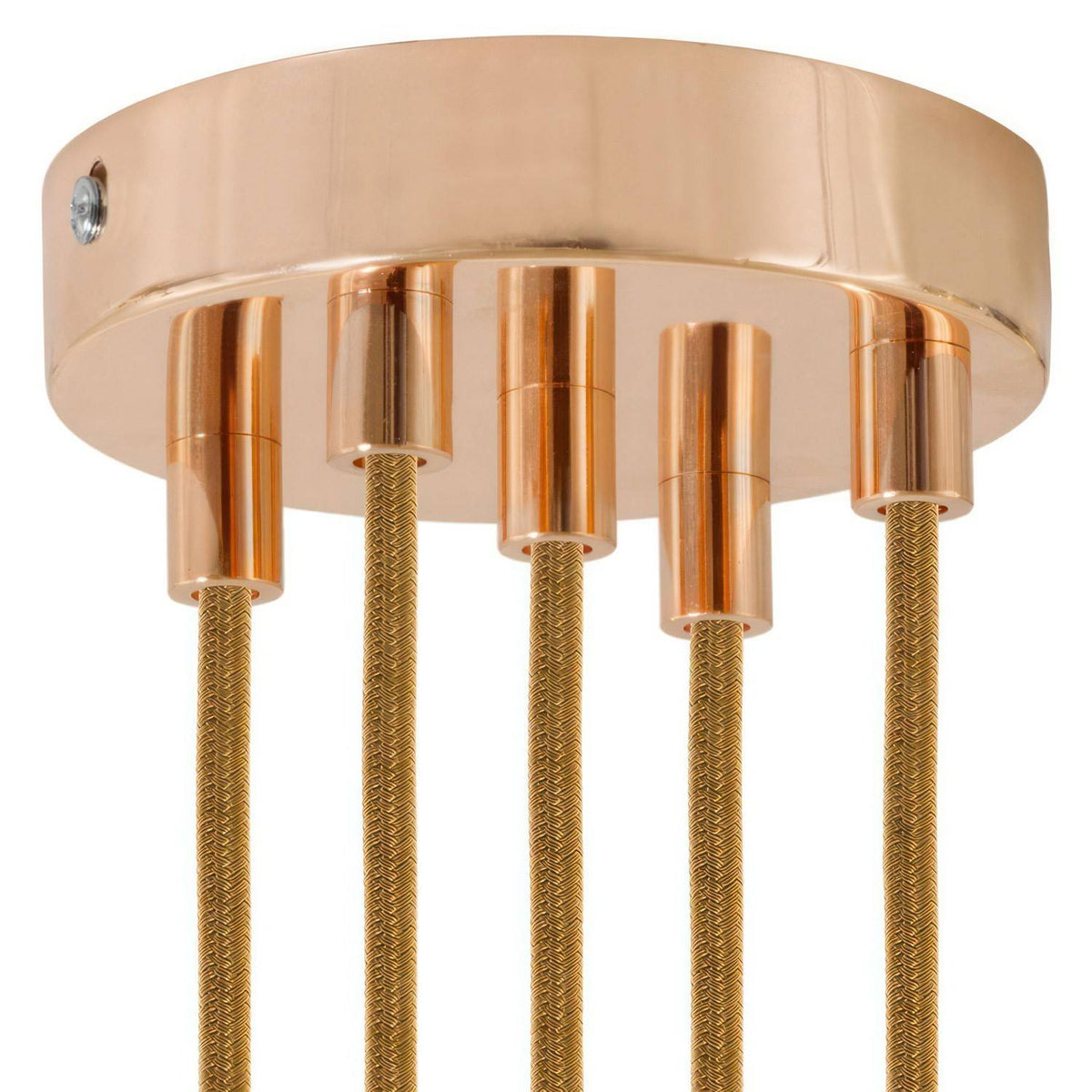 Válcový kovový stropní baldachýn průměr 120 mm, 5 otvorů