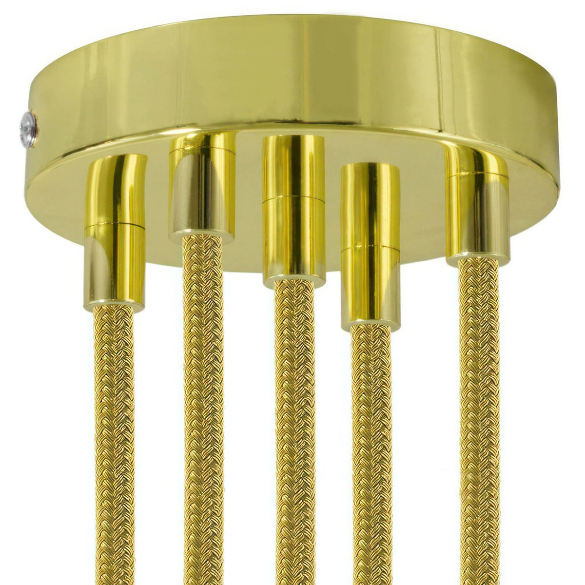 Válcový kovový stropní baldachýn průměr 120 mm, 5 otvorů