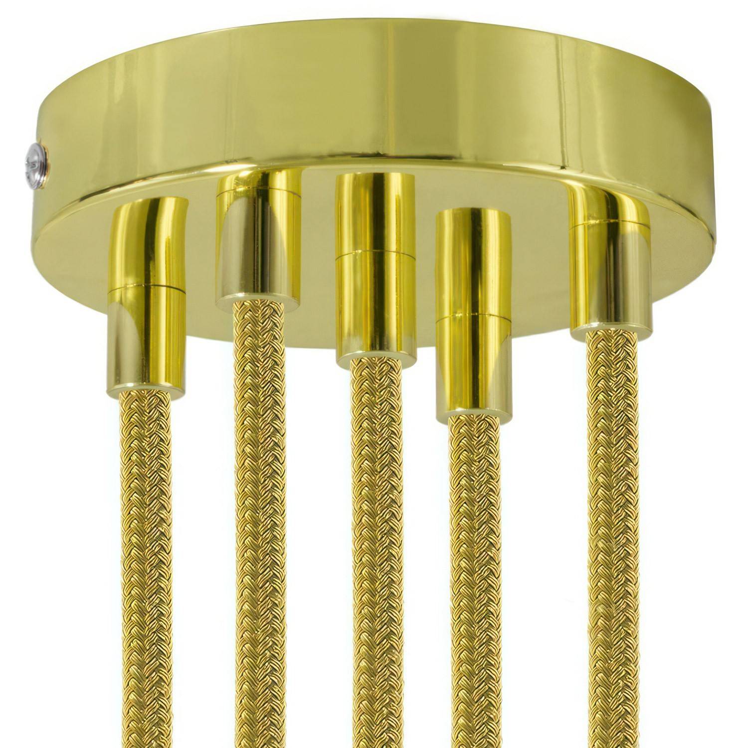 Válcový kovový stropní baldachýn průměr 120 mm, 5 otvorů