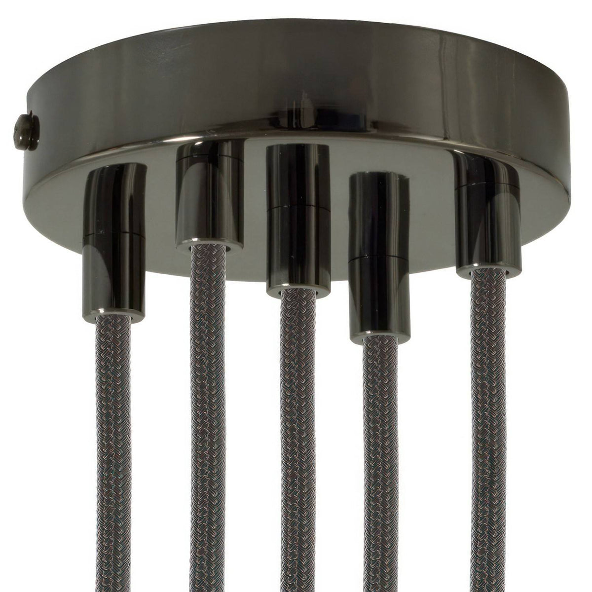 Válcový kovový stropní baldachýn průměr 120 mm, 5 otvorů