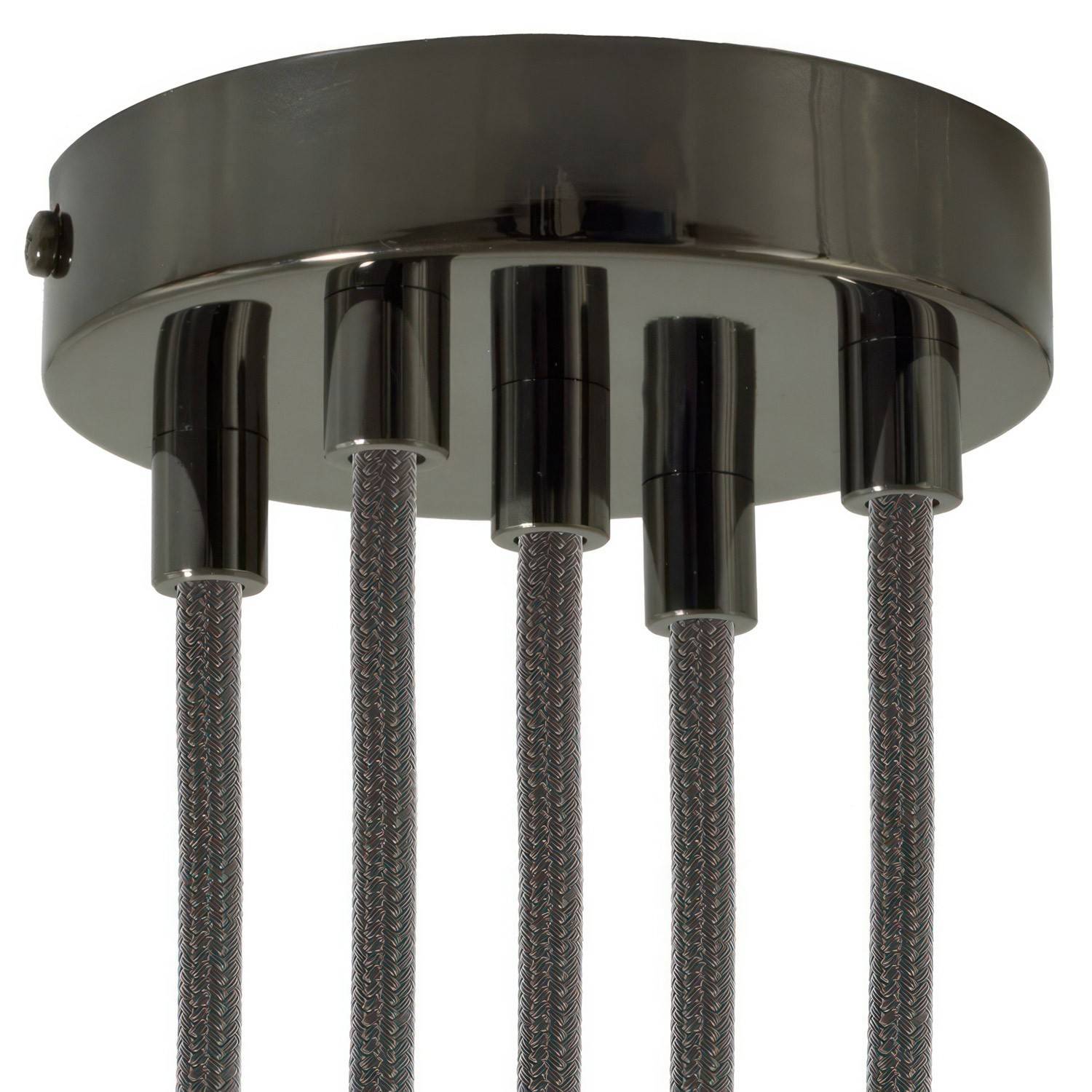 Válcový kovový stropní baldachýn průměr 120 mm, 5 otvorů