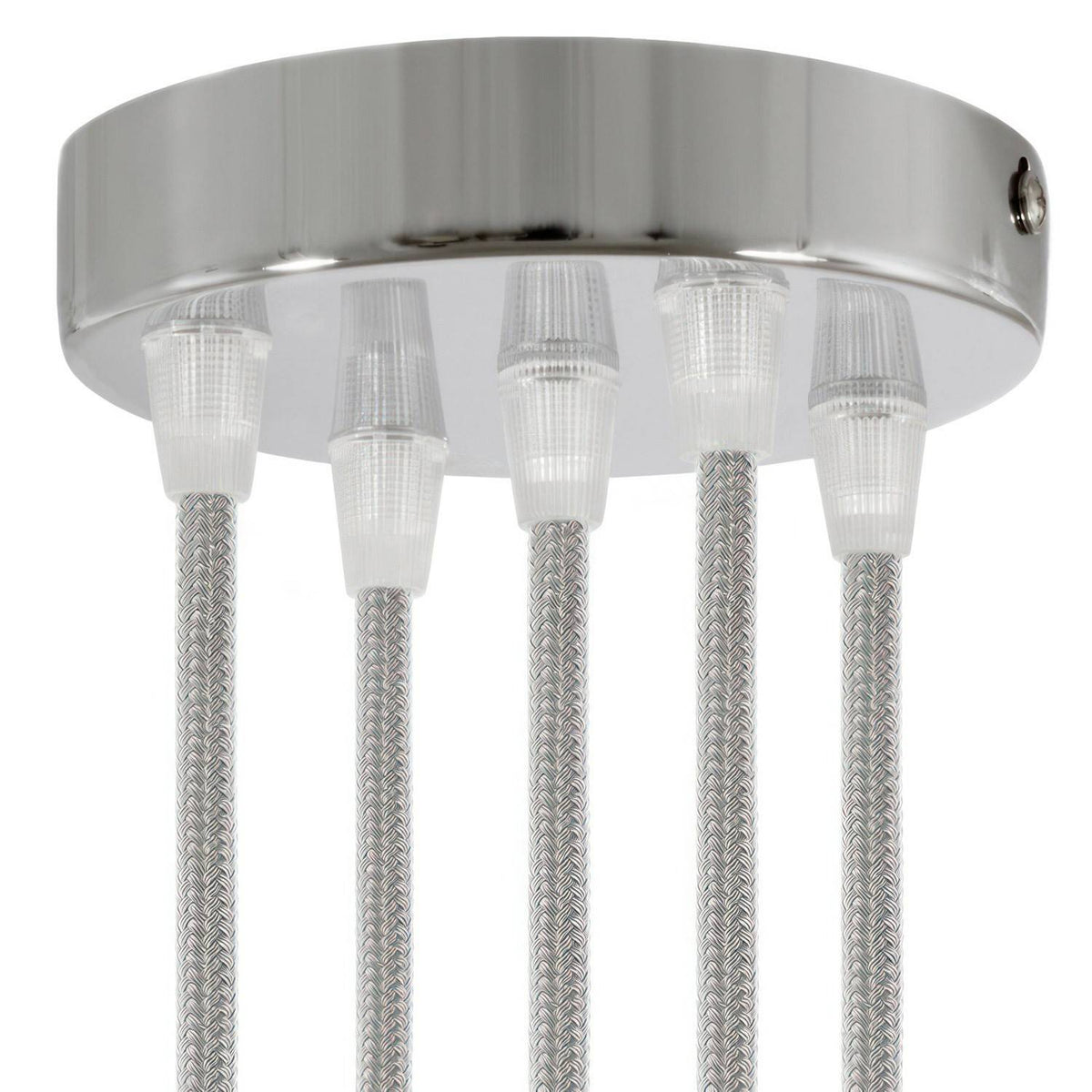 Válcový kovový stropní baldachýn průměr 120 mm, 5 otvorů