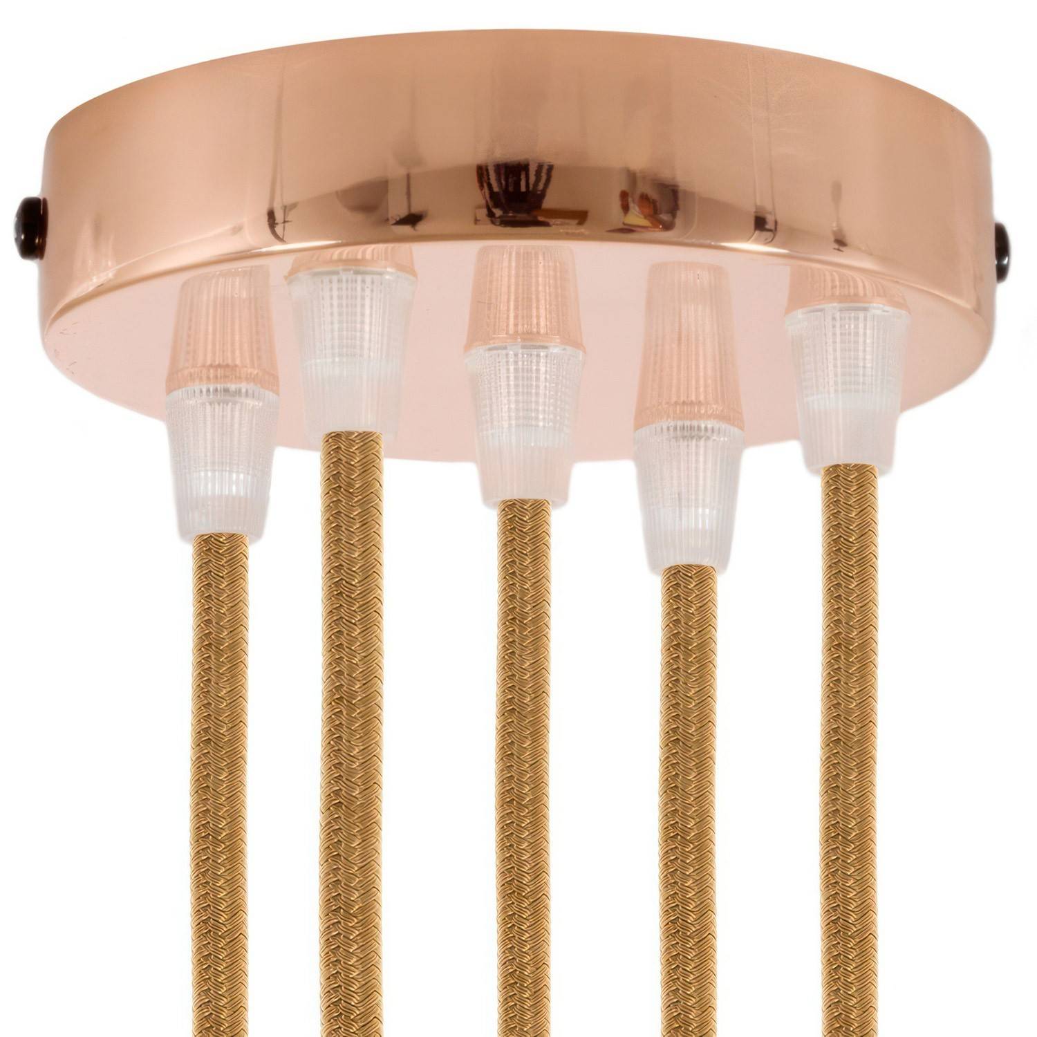 Válcový kovový stropní baldachýn průměr 120 mm, 5 otvorů