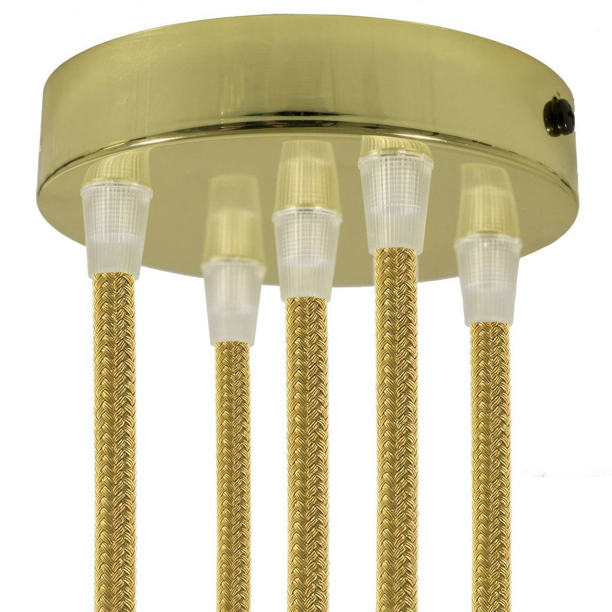 Válcový kovový stropní baldachýn průměr 120 mm, 5 otvorů