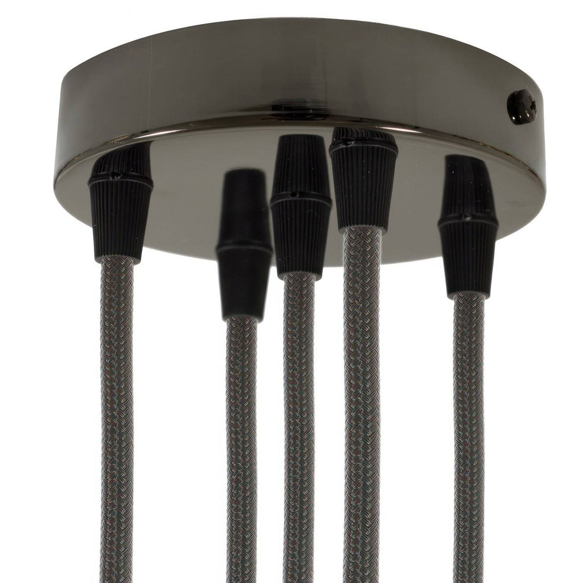 Válcový kovový stropní baldachýn průměr 120 mm, 5 otvorů