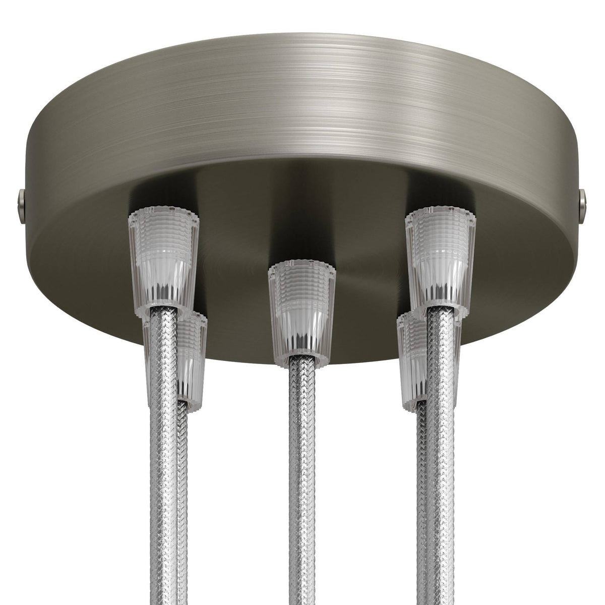 Válcový kovový stropní baldachýn průměr 120 mm, 5 otvorů