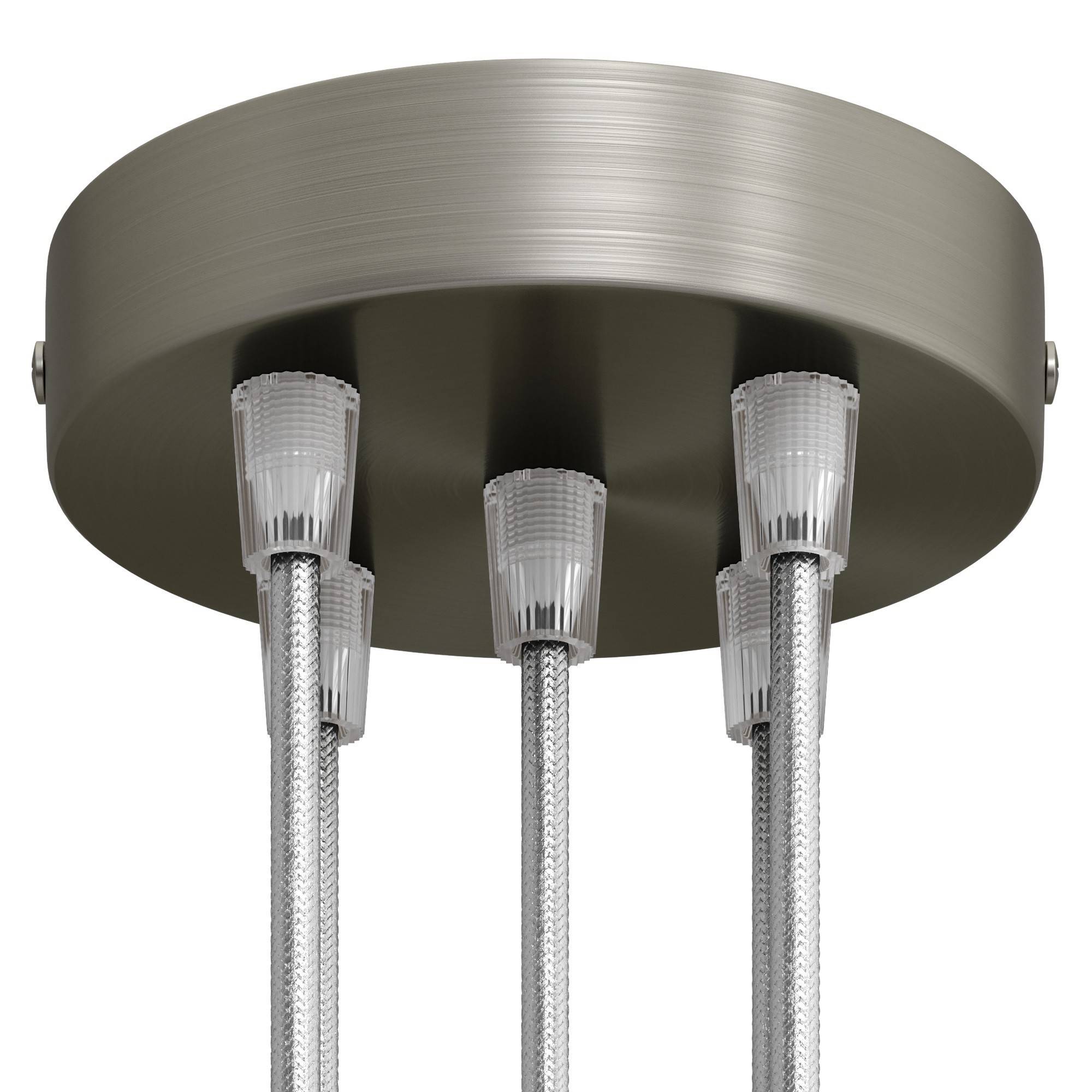 Válcový kovový stropní baldachýn průměr 120 mm, 5 otvorů