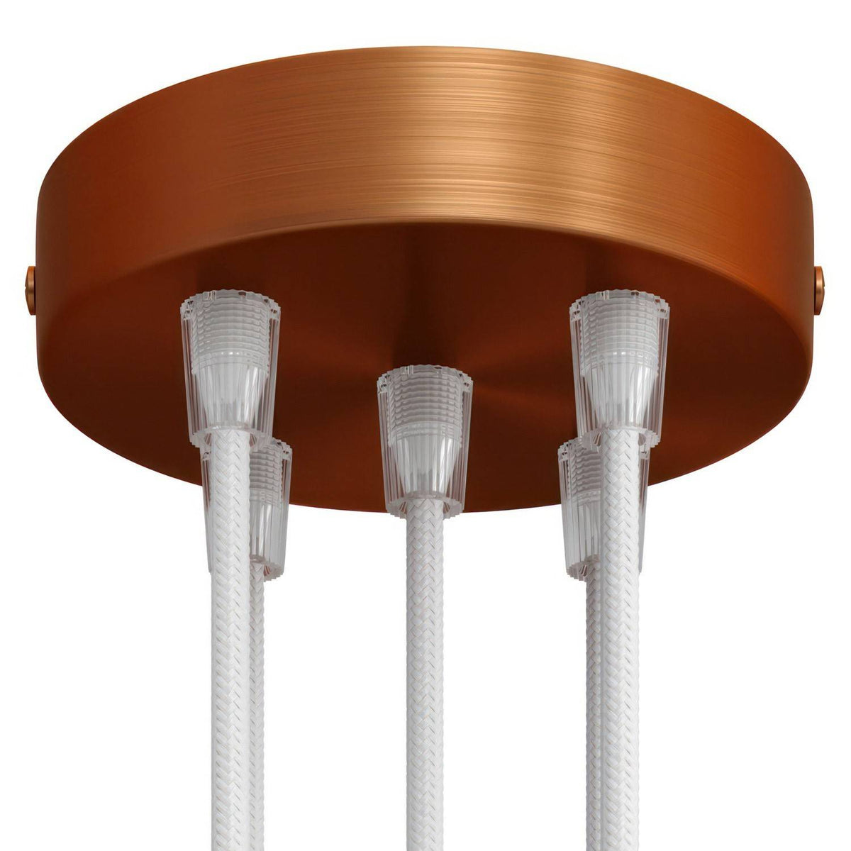 Válcový kovový stropní baldachýn průměr 120 mm, 5 otvorů