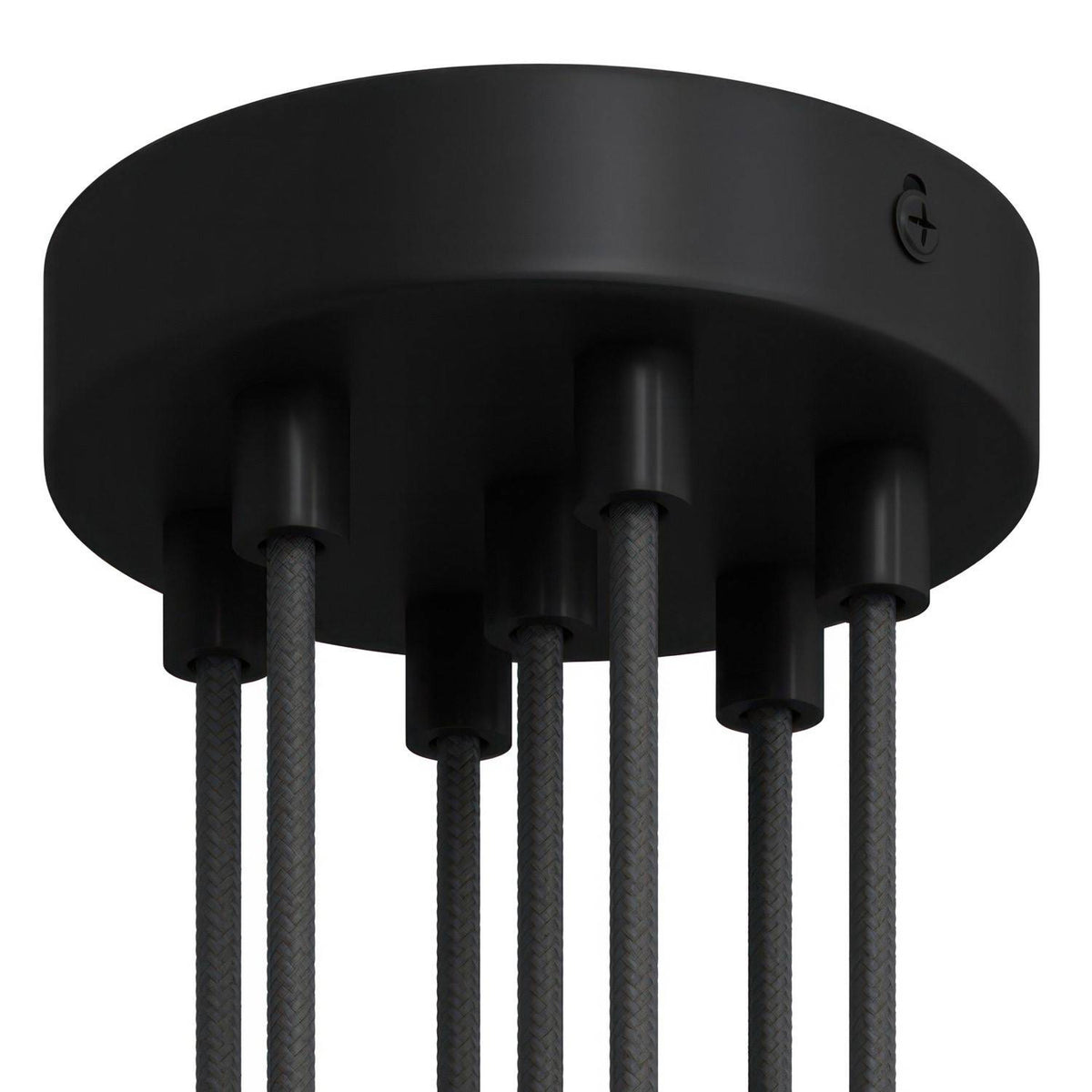 Válcový kovový stropní baldachýn průměr 120 mm, 7 otvorů