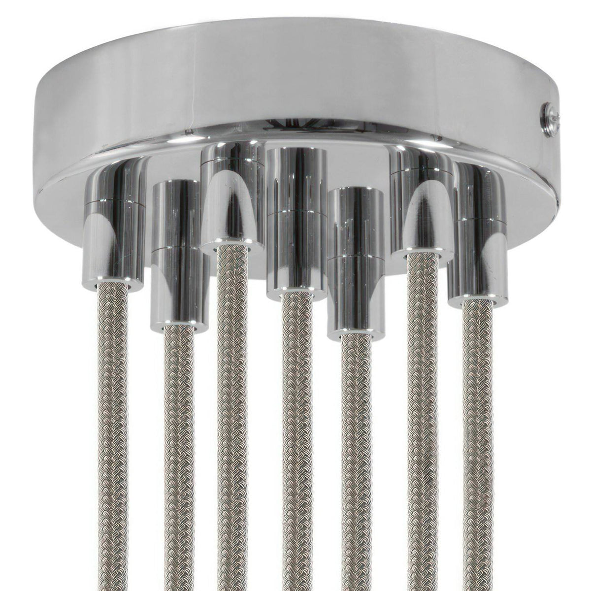 Válcový kovový stropní baldachýn průměr 120 mm, 7 otvorů